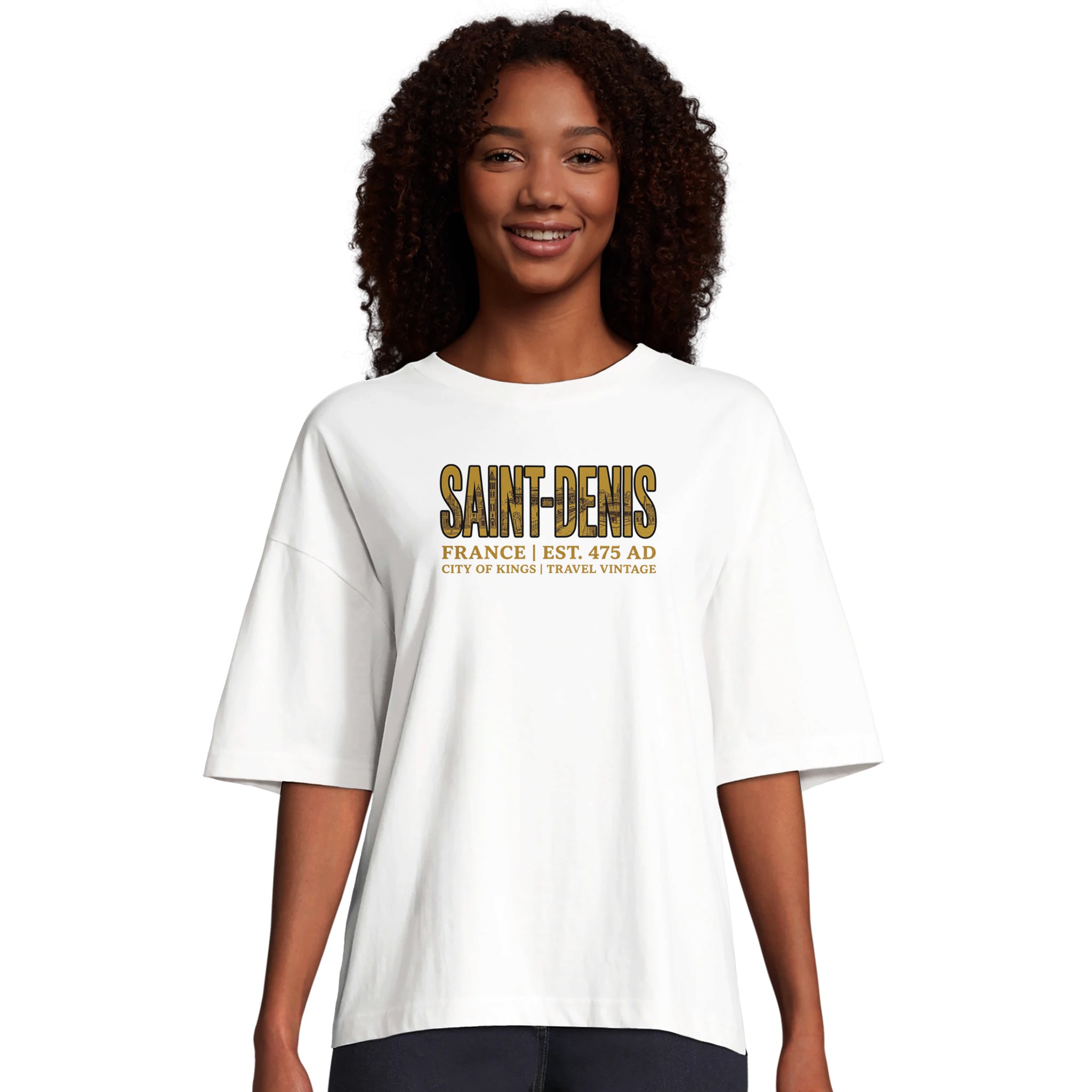 T-shirt Saint-Denis femme ample coton bio ville T-shirt Saint-Denis femme ample coton bio ville