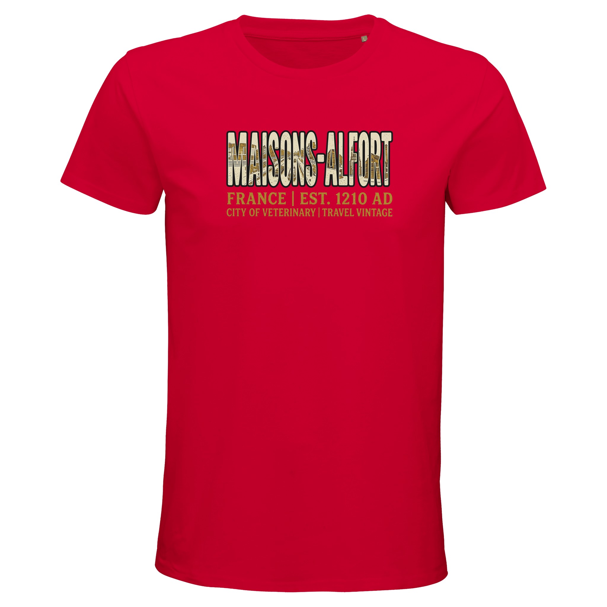 T-shirt Maisons-Alfort homme bio ajusté ville T-shirt Maisons-Alfort homme bio ajusté ville