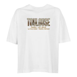 T-shirt Toulouse femme ample coton bio ville rose T-shirt Toulouse femme ample coton bio ville rose