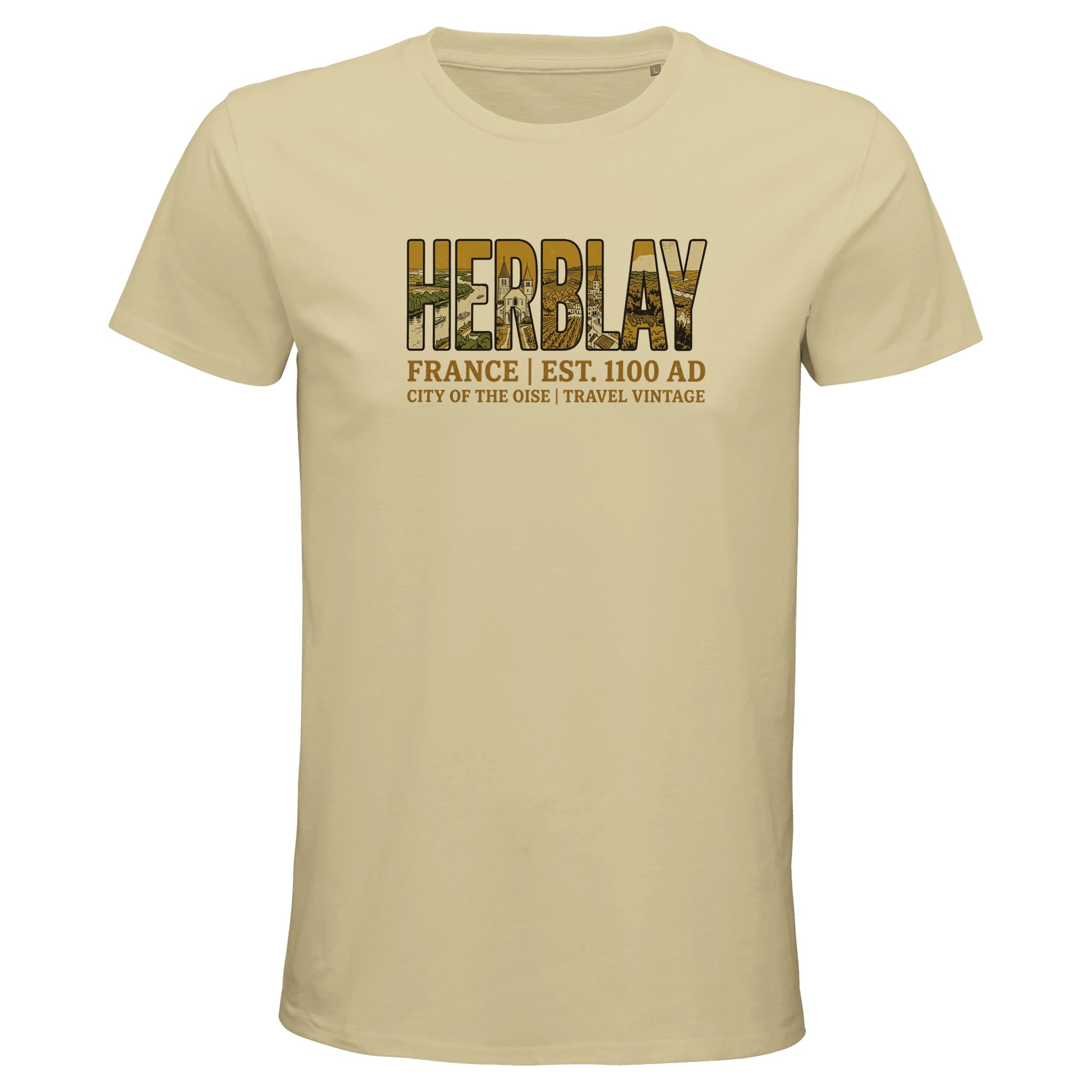 T-shirt Herblay homme bio ajusté ville de lOise T-shirt Herblay homme bio ajusté ville de lOise