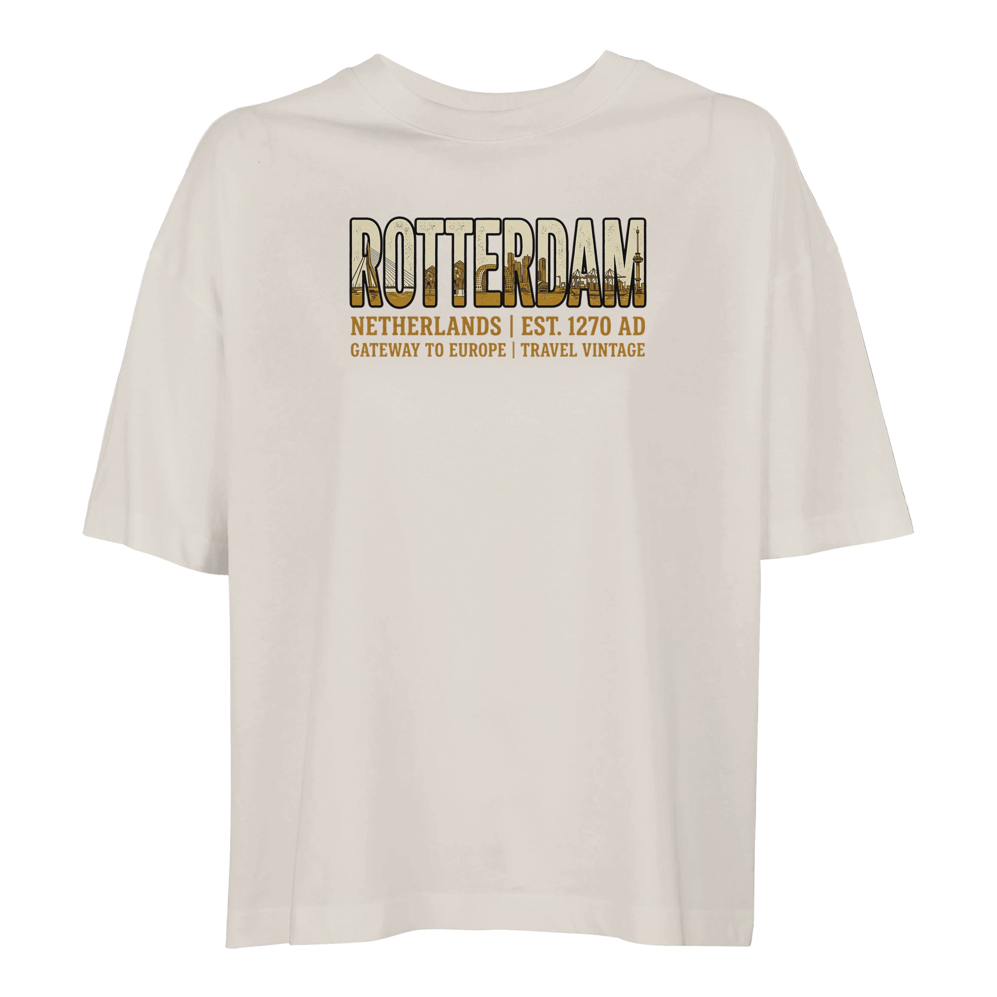 T-shirt Rotterdam femme ample coton bio T-shirt Rotterdam femme ample coton bio, coloris Off White