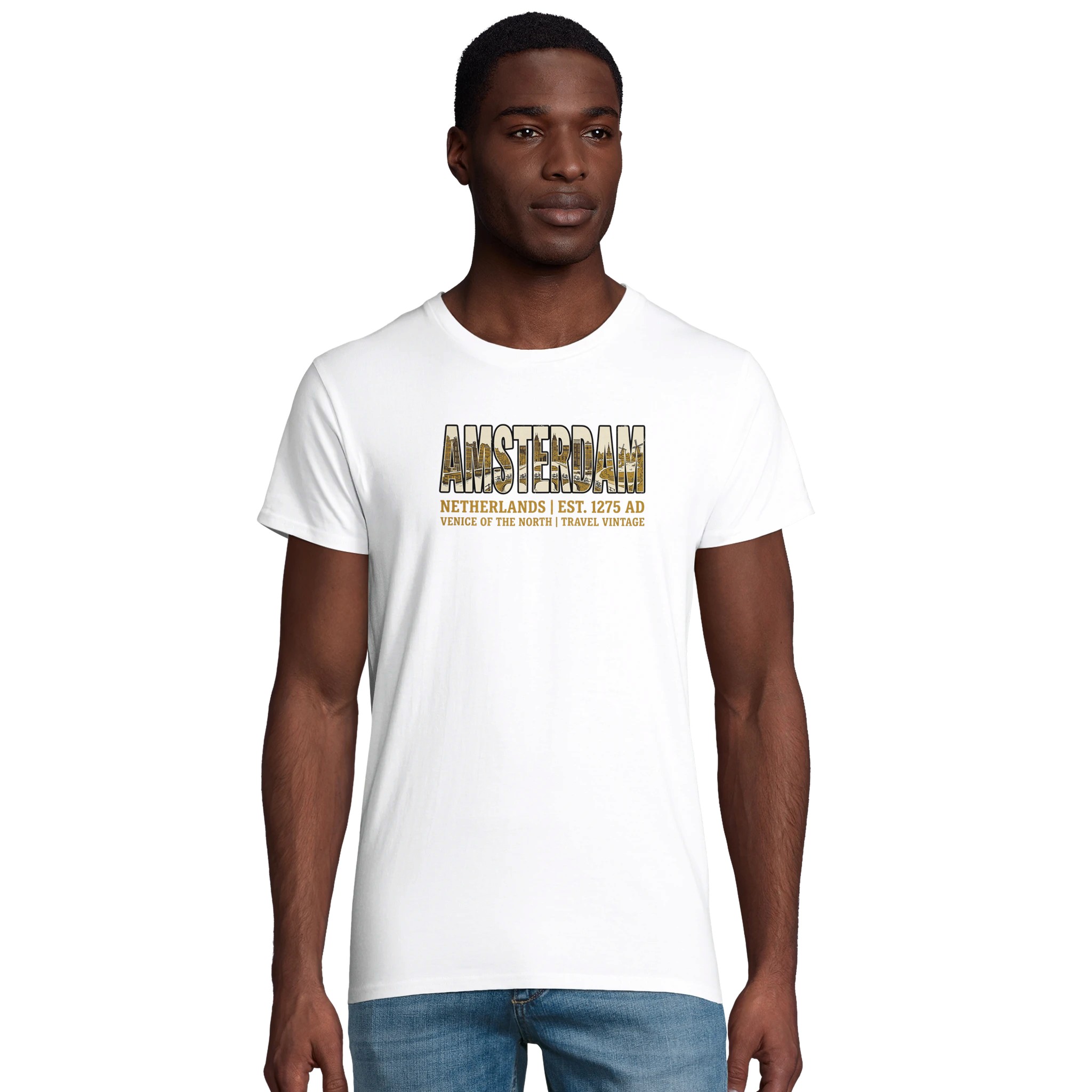 T-shirt Amsterdam homme bio ajusté T-shirt Amsterdam homme bio ajusté, photo 5