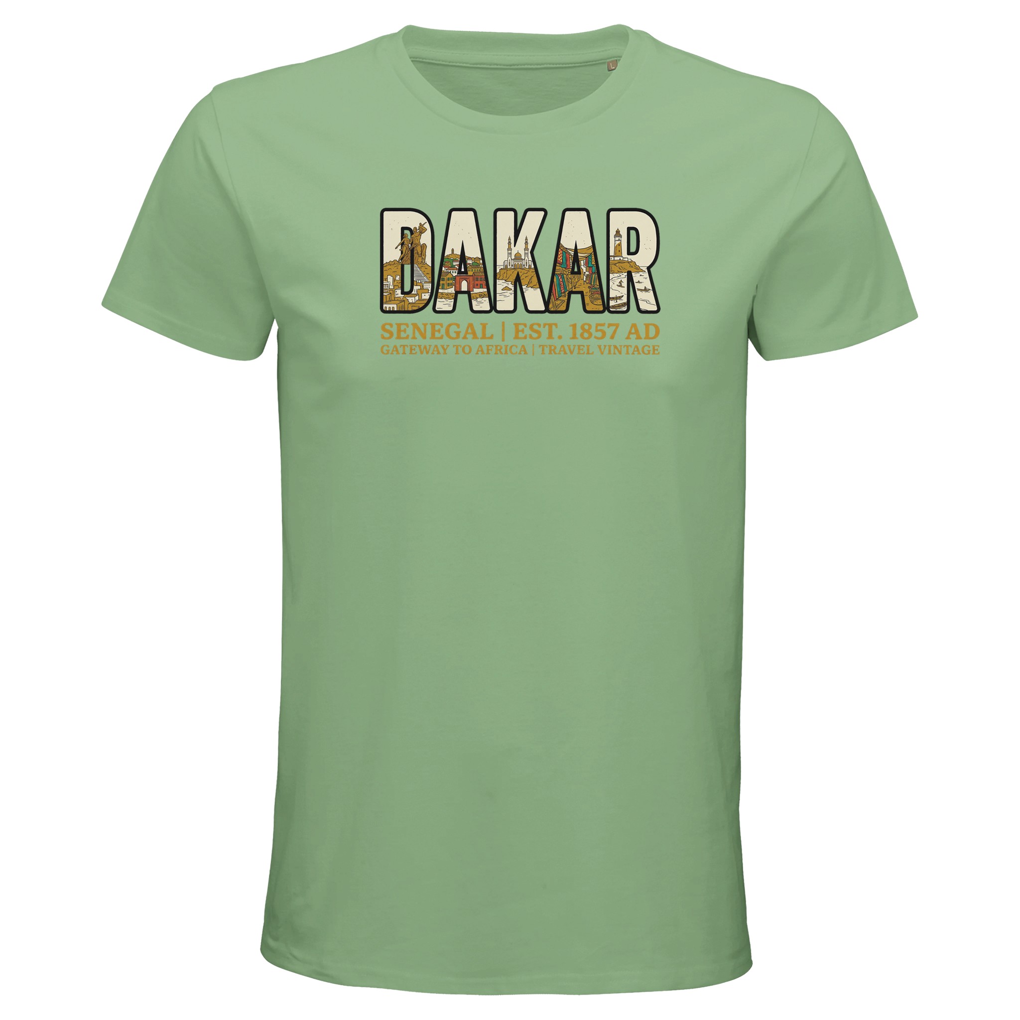 T-shirt Dakar homme bio ajusté T-shirt Dakar homme bio ajusté, coloris apple green