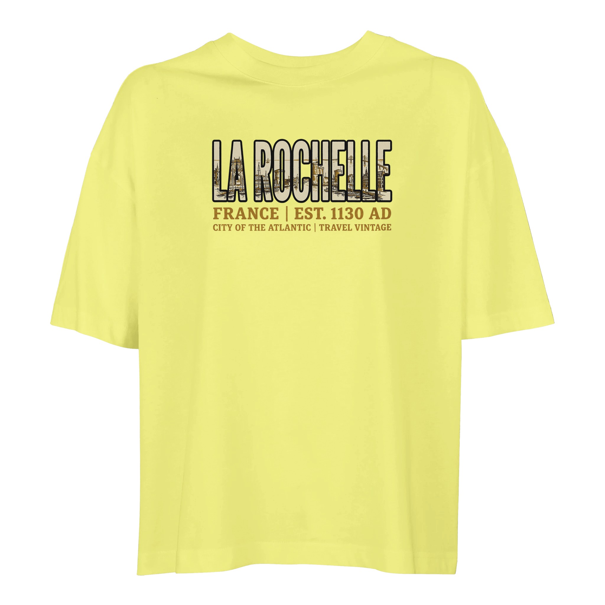 T-shirt La Rochelle femme ample coton bio ville T-shirt La Rochelle femme ample coton bio ville