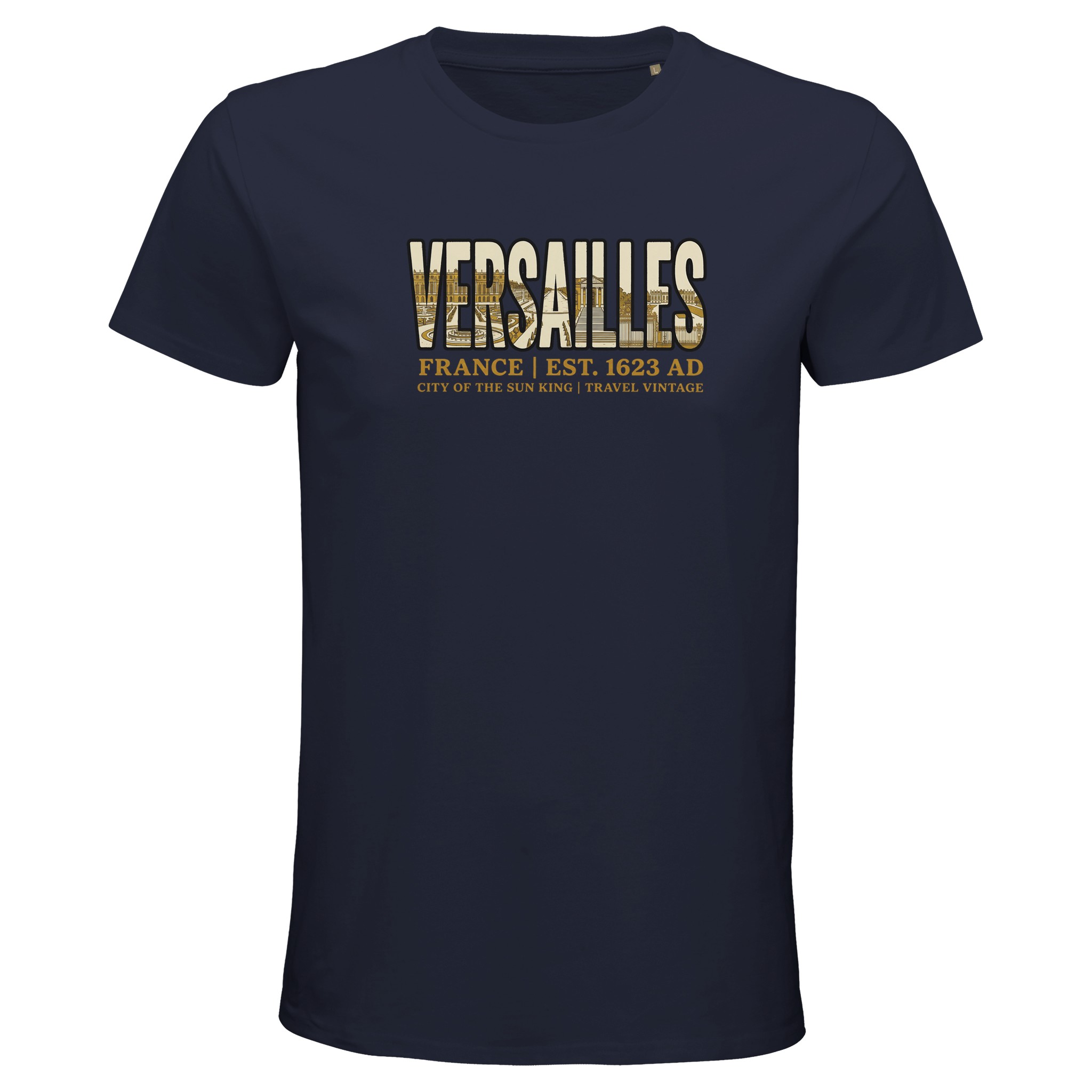 T-shirt Versailles homme bio ajusté ville iconique T-shirt Versailles homme bio ajusté ville iconique