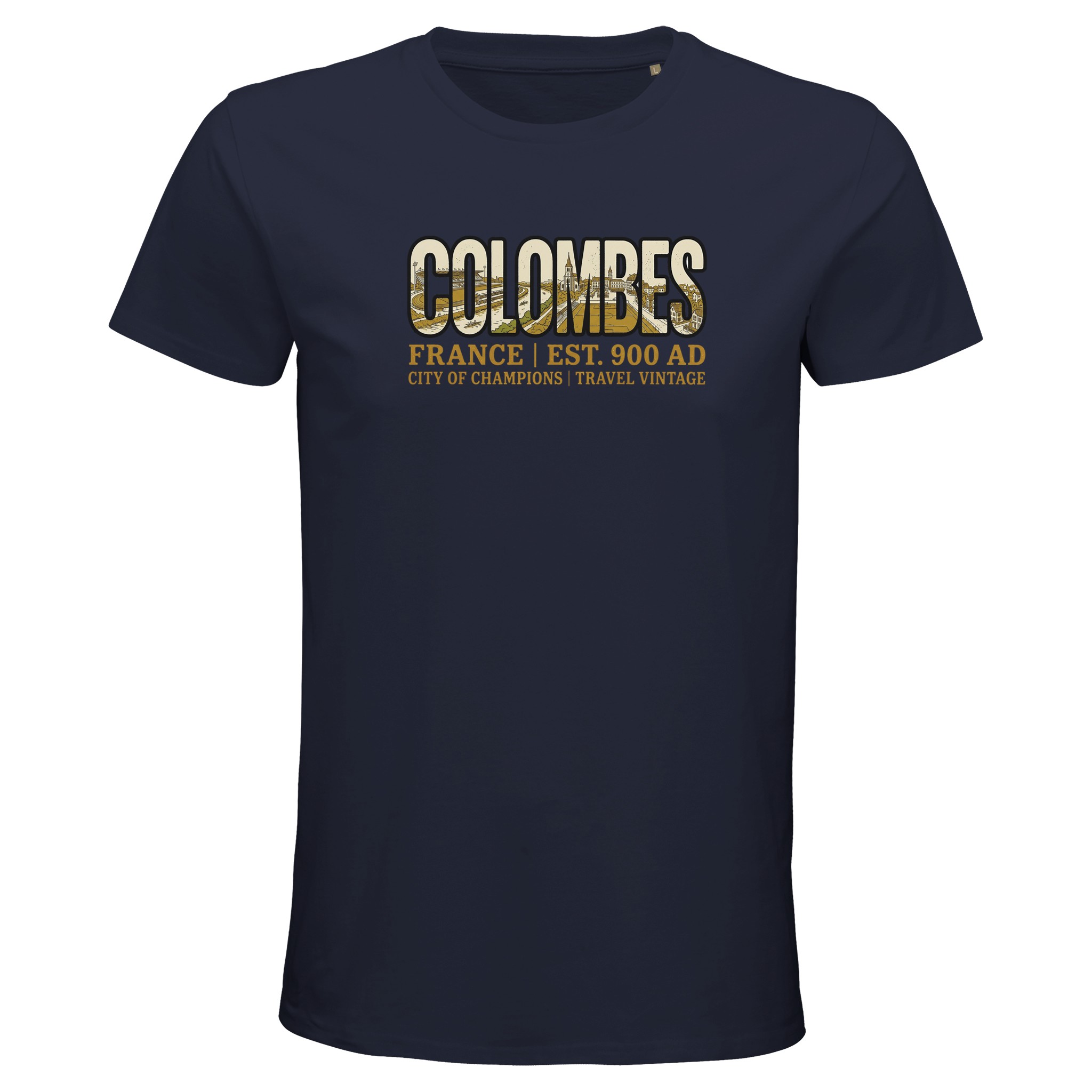 T-shirt Colombes homme bio ajusté ville France T-shirt Colombes homme bio ajusté ville France