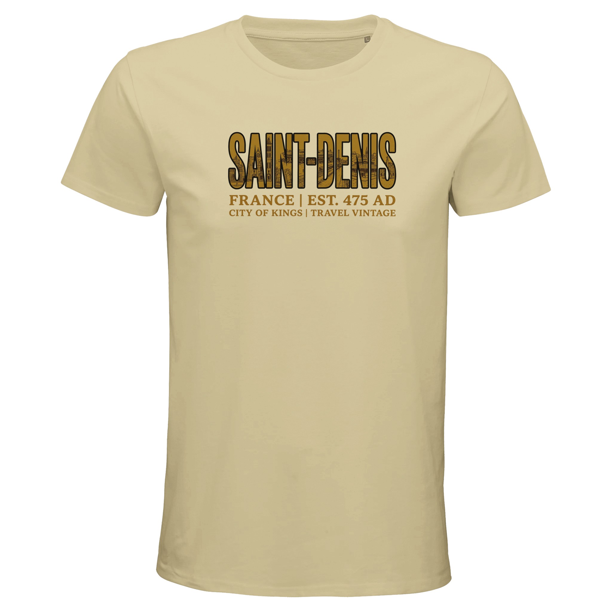 T-shirt Saint-Denis homme bio ajusté ville T-shirt Saint-Denis homme bio ajusté ville