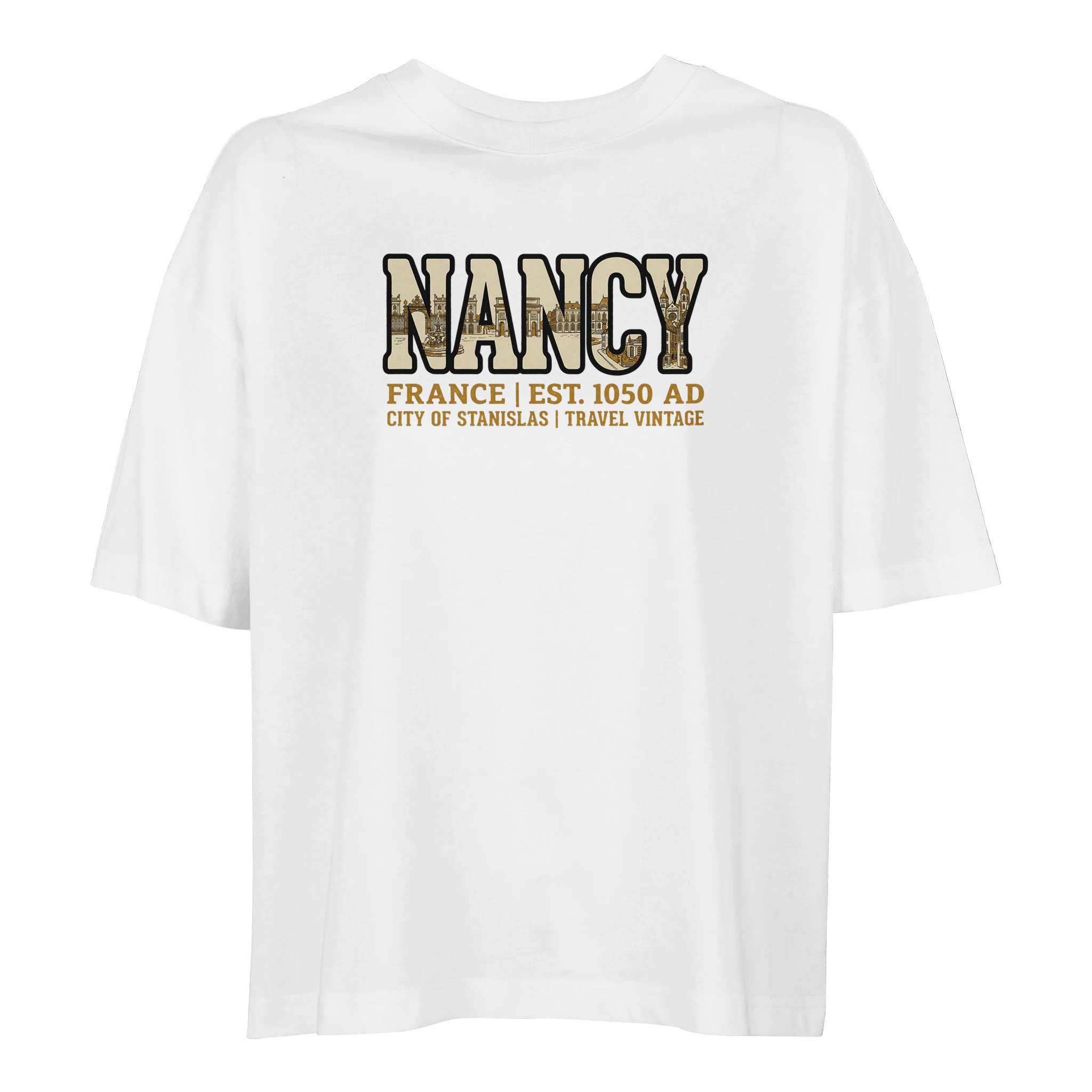 T-shirt Nancy femme ample coton bio ville française T-shirt Nancy femme ample coton bio ville française
