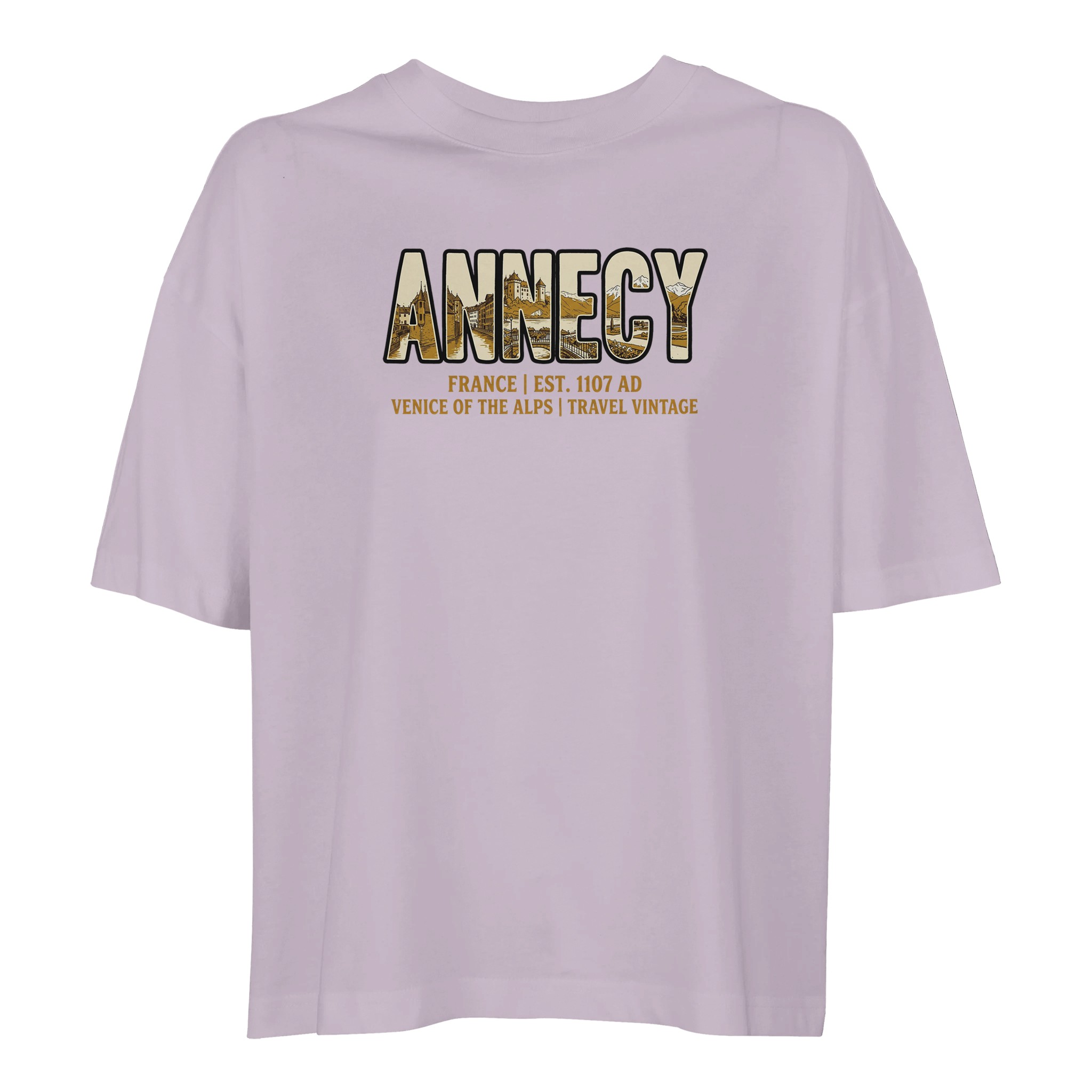 T-shirt Annecy femme ample coton bio ville T-shirt Annecy femme ample coton bio ville