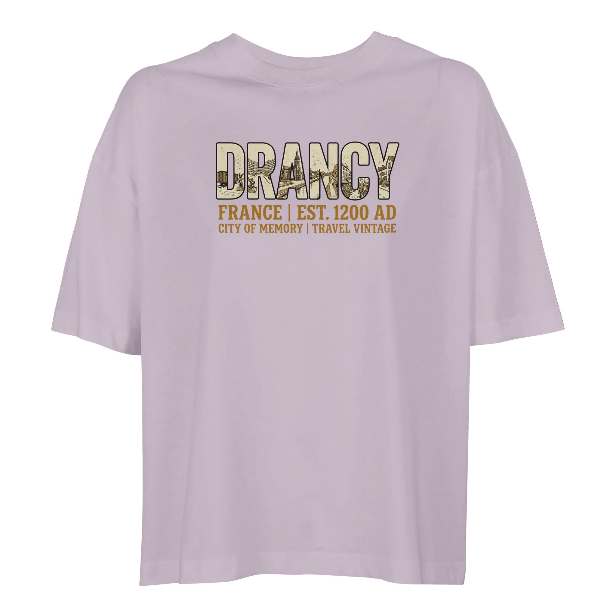 T-shirt Drancy femme ample coton bio ville française T-shirt Drancy femme ample coton bio ville française