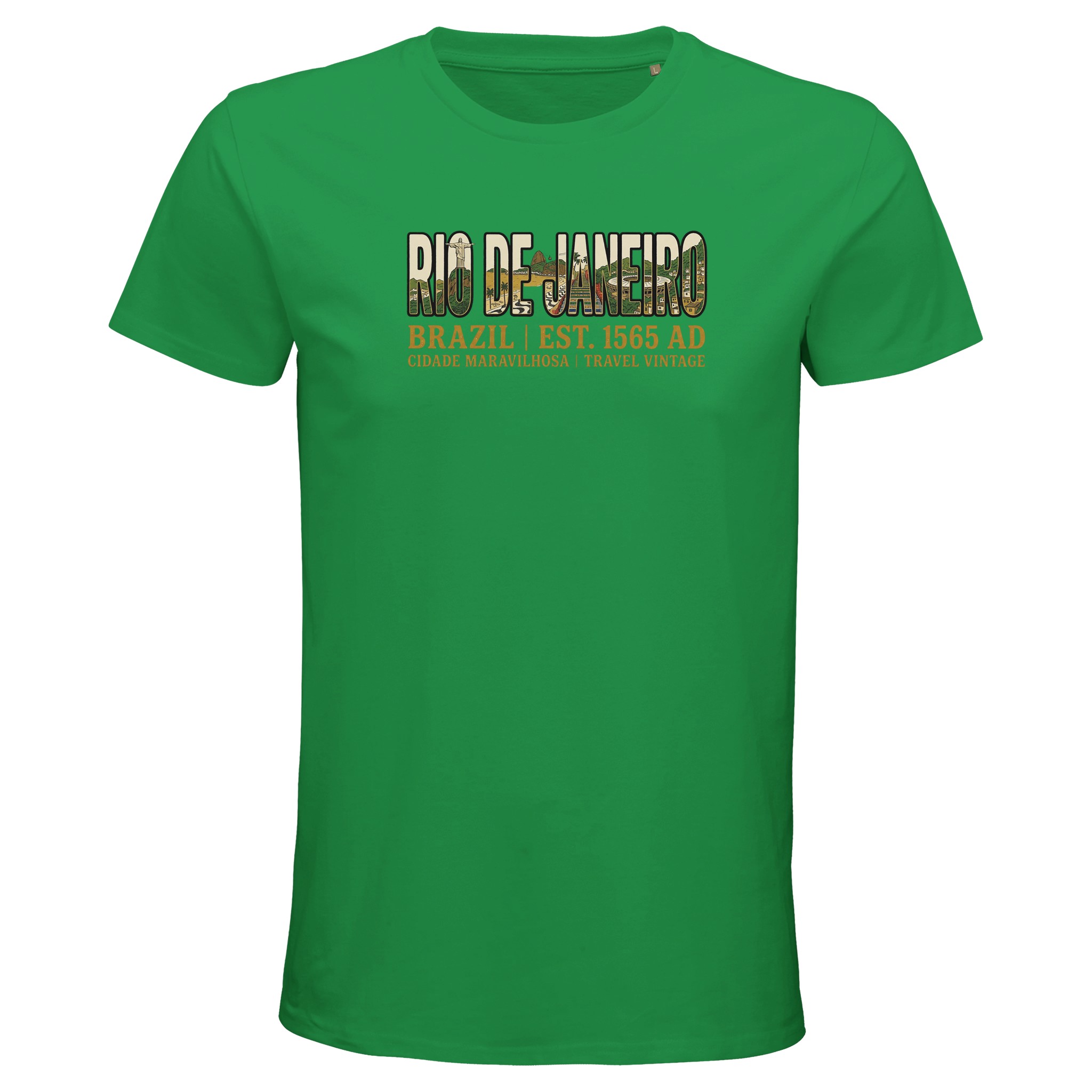 T-shirt Rio de Janeiro homme bio ajusté T-shirt Rio de Janeiro homme bio ajusté, coloris Kelly Vert