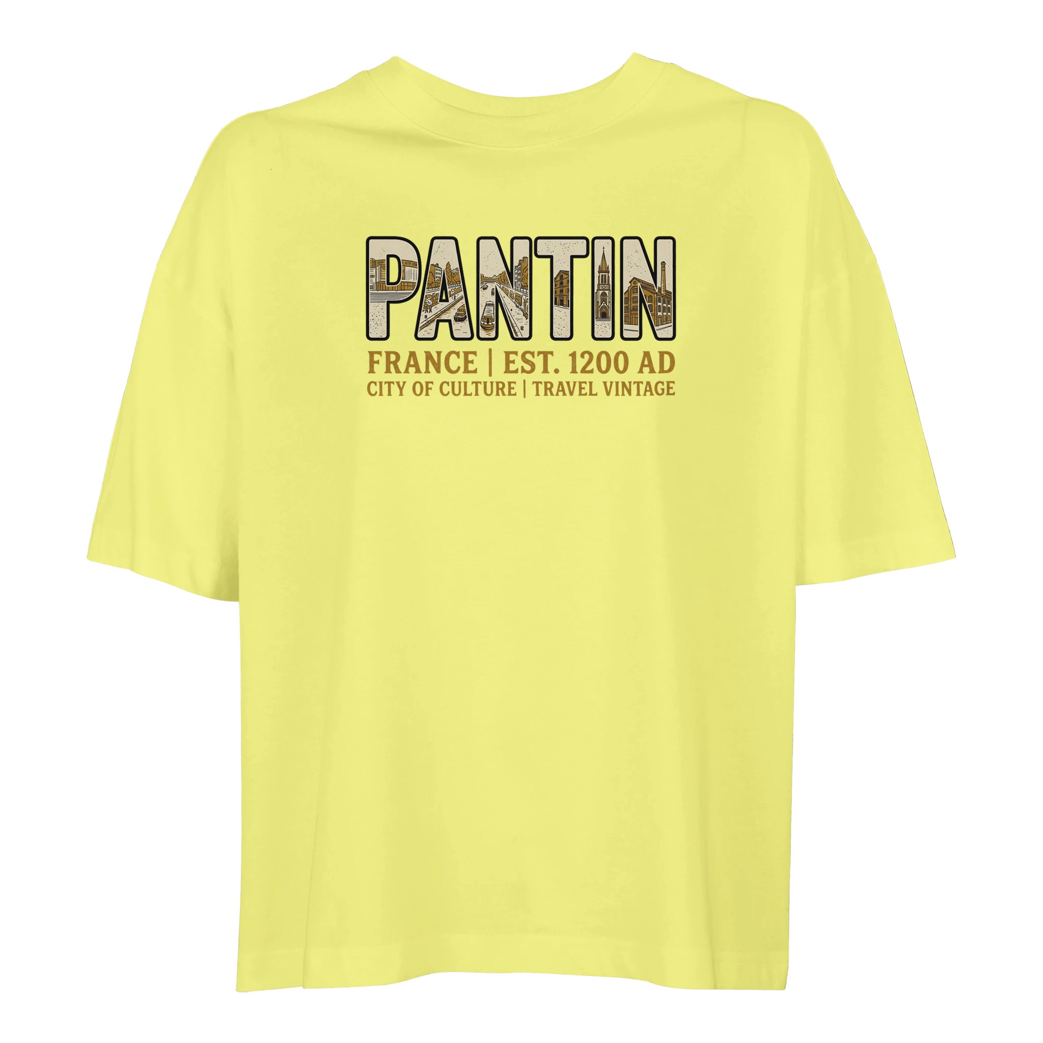 T-shirt Pantin femme ample coton bio ville tendance T-shirt Pantin femme ample coton bio ville tendance