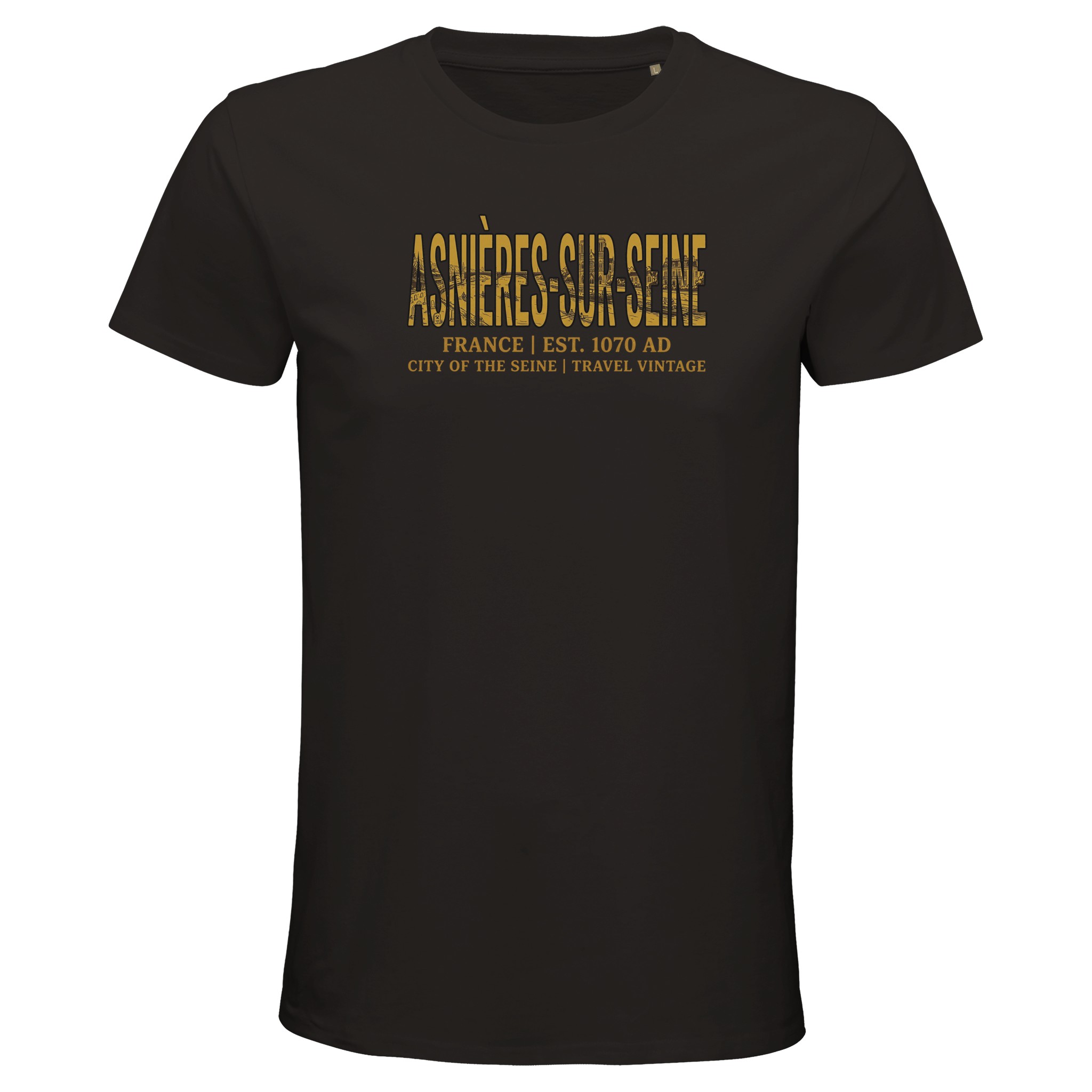 T-shirt Asnières-sur-Seine homme bio ajusté T-shirt Asnières-sur-Seine homme bio ajusté