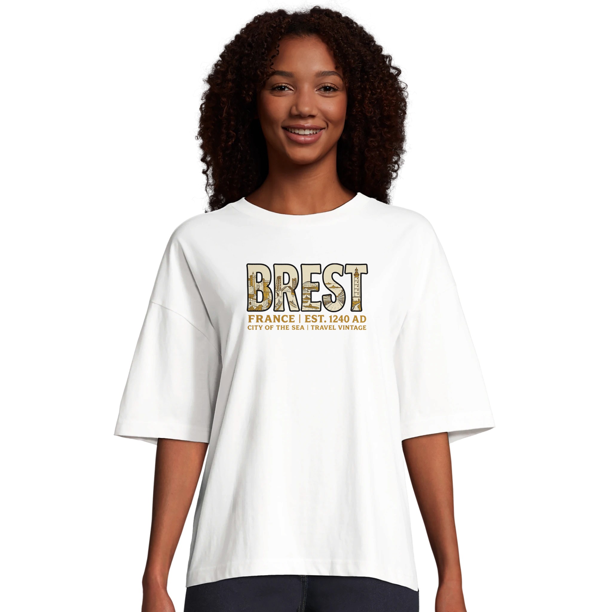 T-shirt Brest femme ample coton bio en conversion T-shirt Brest femme ample coton bio en conversion