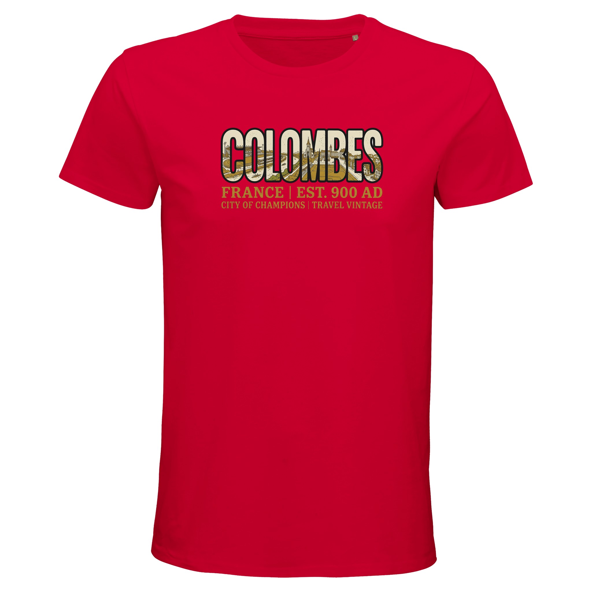 T-shirt Colombes homme bio ajusté ville France T-shirt Colombes homme bio ajusté ville France