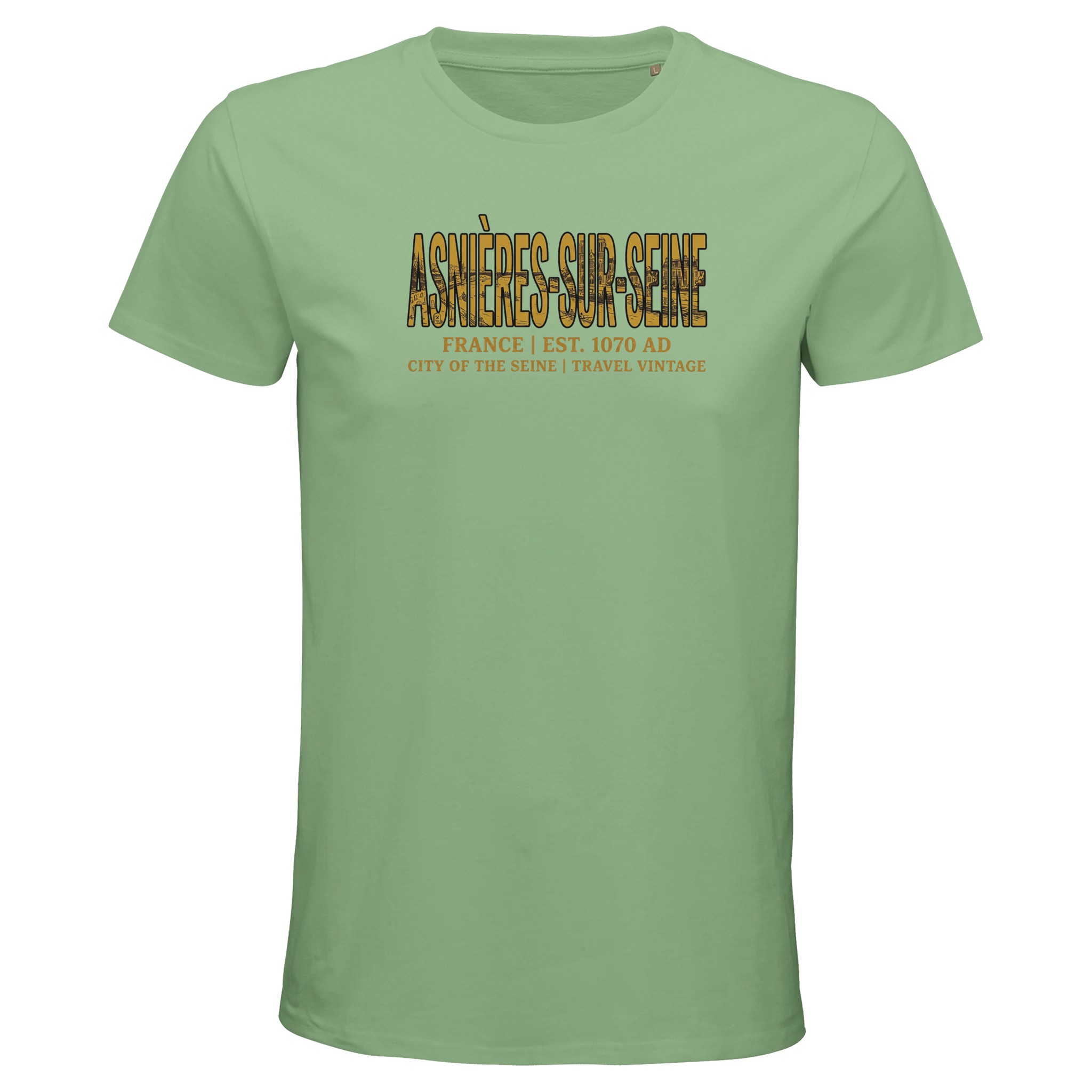 T-shirt Asnières-sur-Seine homme bio ajusté T-shirt Asnières-sur-Seine homme bio ajusté