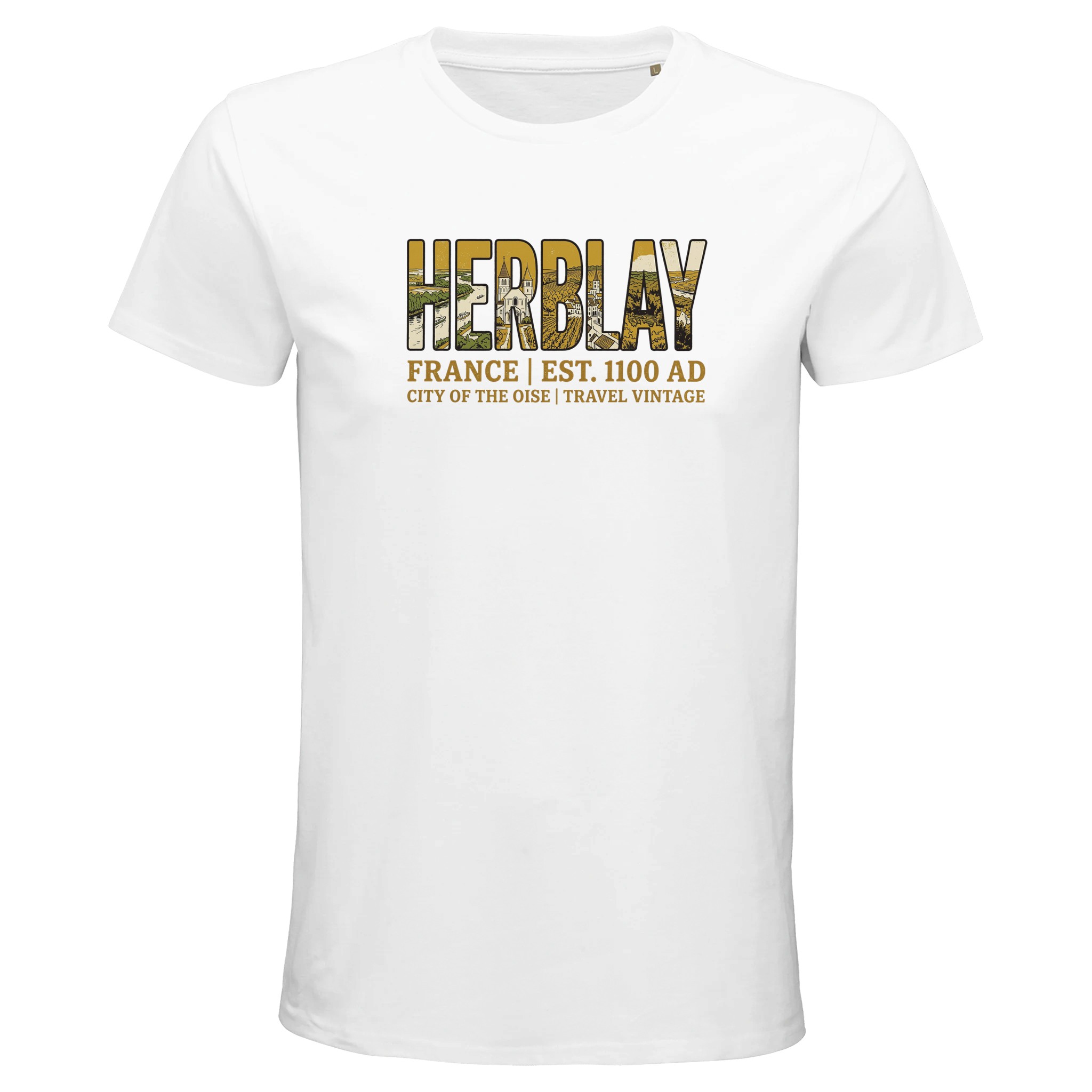 T-shirt Herblay homme bio ajusté ville de lOise T-shirt Herblay homme bio ajusté ville de lOise