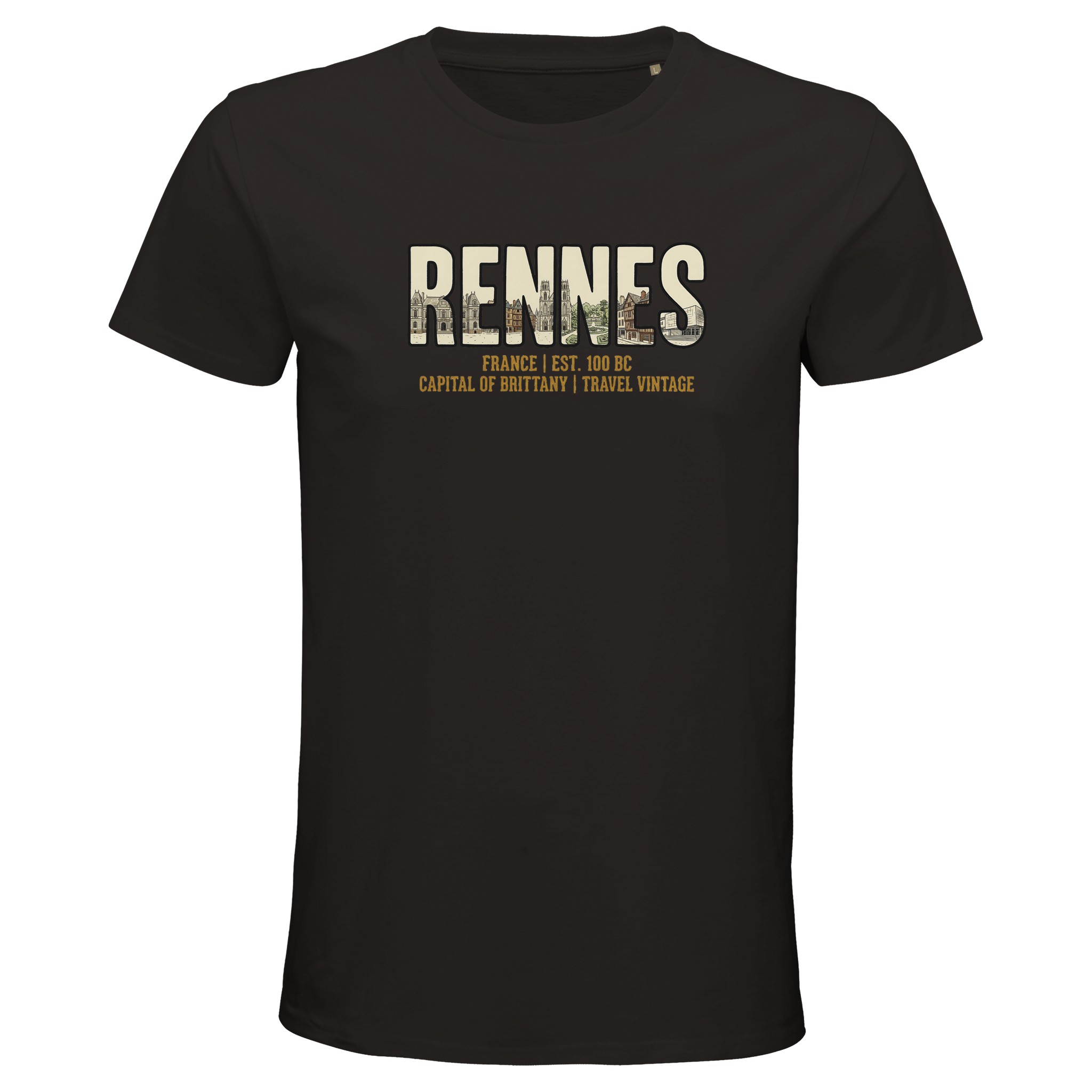 T-shirt Rennes homme bio ajusté urbain et éthique T-shirt Rennes homme bio ajusté urbain et éthique