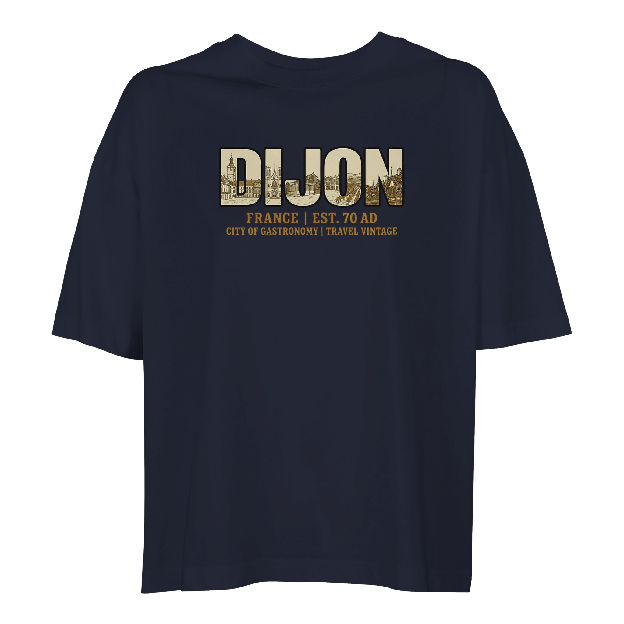 T-shirt Dijon femme ample coton bio ville tendance T-shirt Dijon femme ample coton bio ville tendance