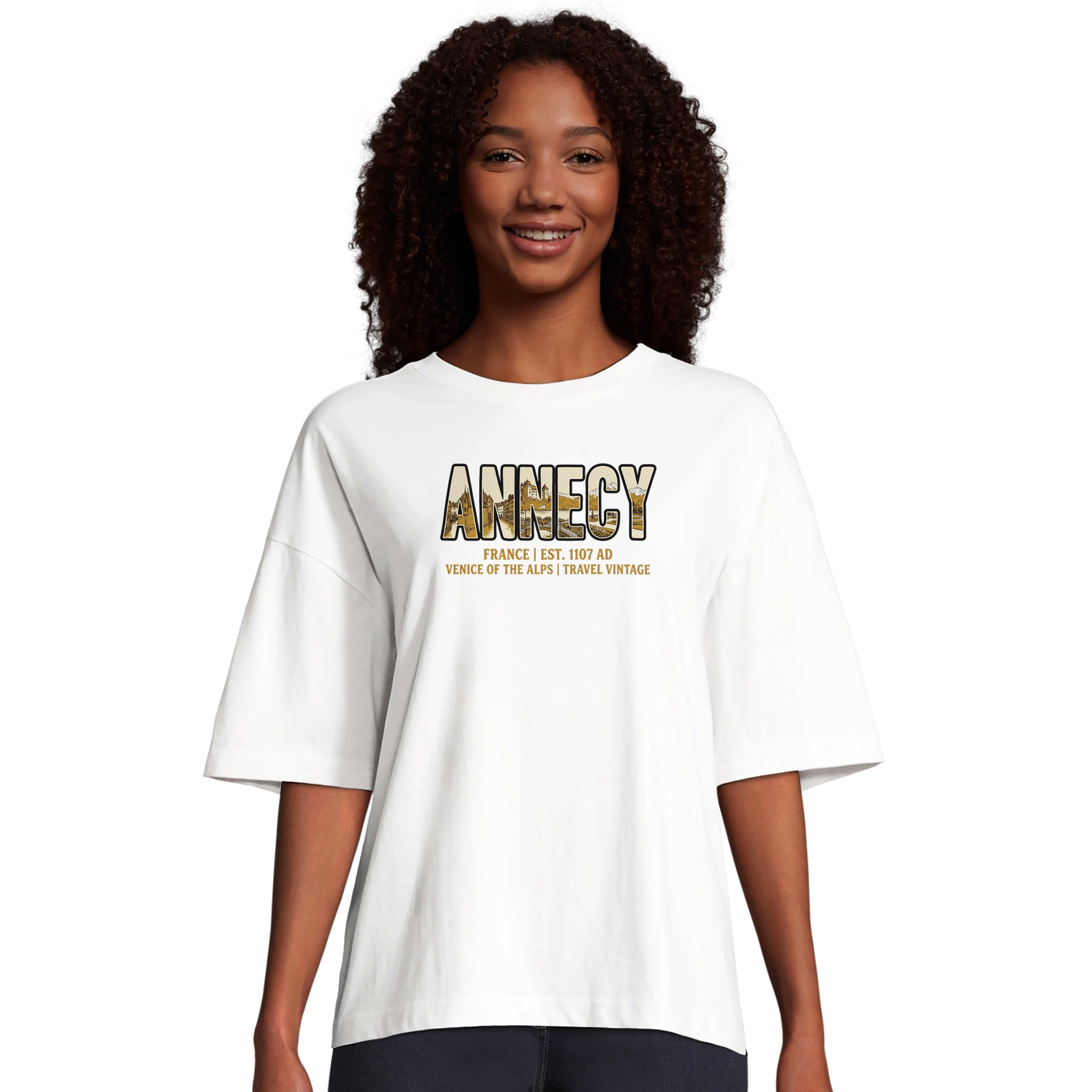 T-shirt Annecy femme ample coton bio ville T-shirt Annecy femme ample coton bio ville