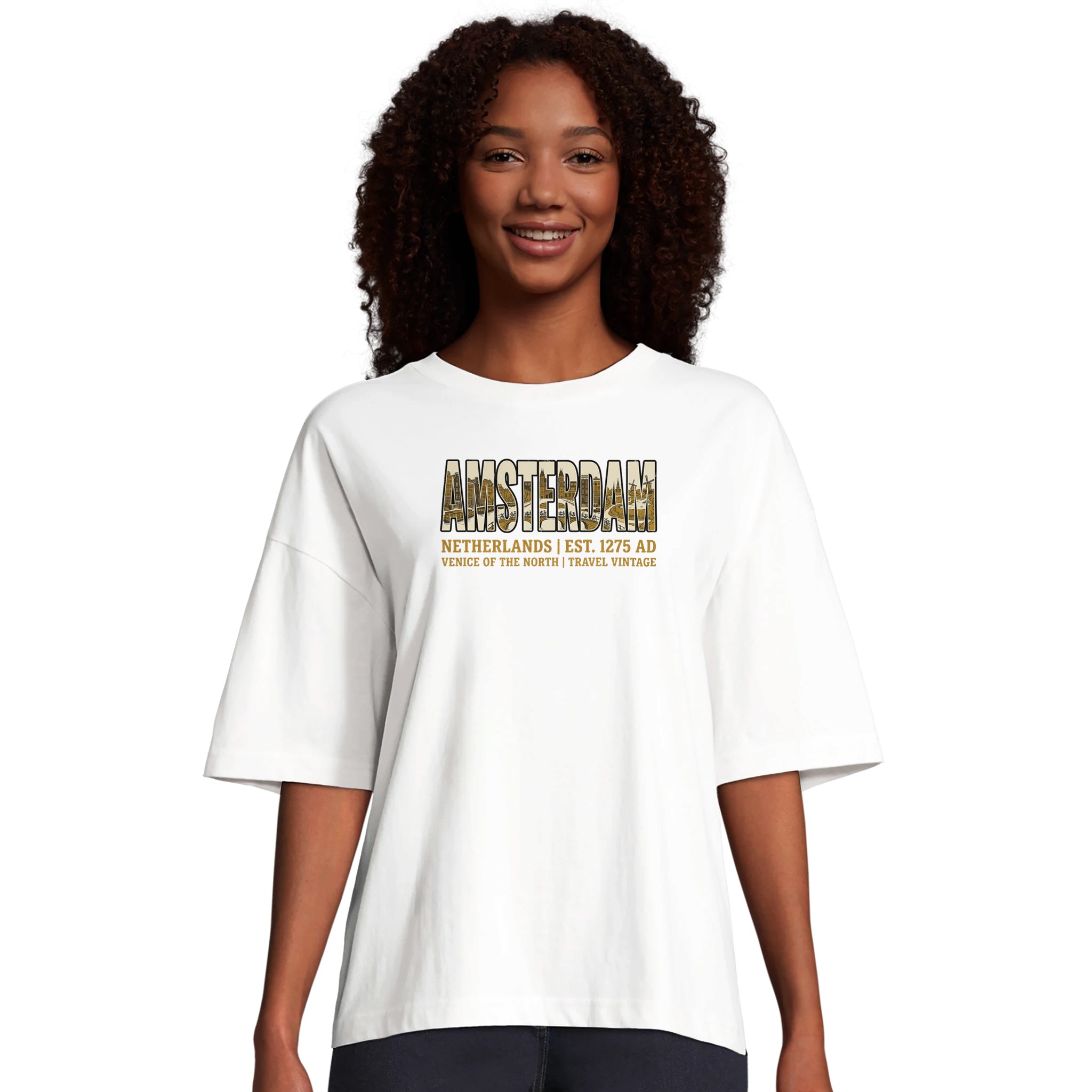 T-shirt Amsterdam femme ample coton bio conversion T-shirt Amsterdam femme ample coton bio conversion, photo 3