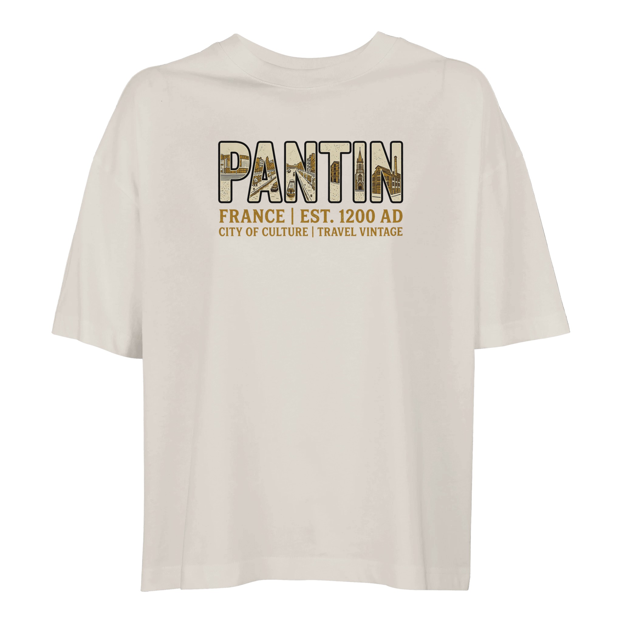 T-shirt Pantin femme ample coton bio ville tendance T-shirt Pantin femme ample coton bio ville tendance