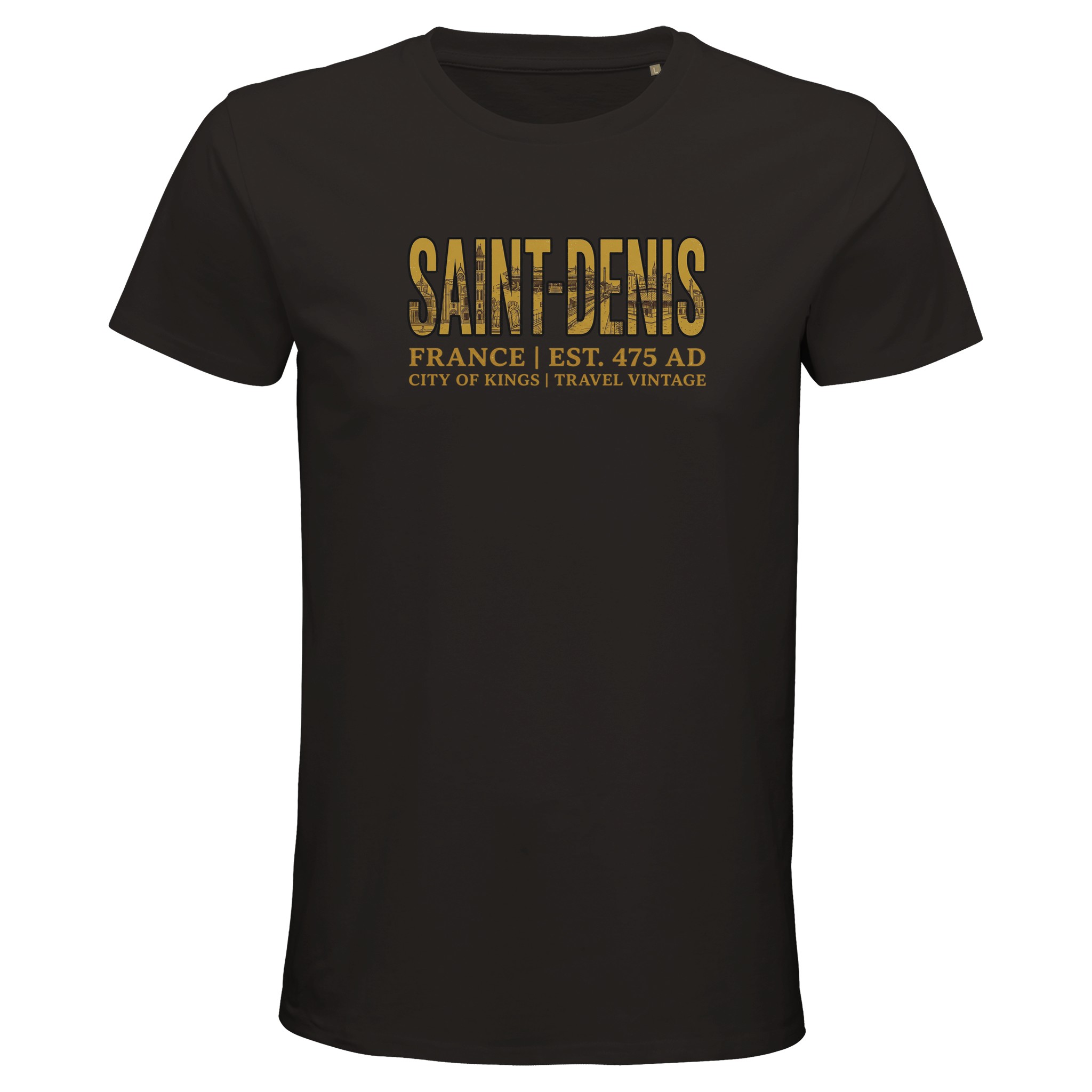 T-shirt Saint-Denis homme bio ajusté ville T-shirt Saint-Denis homme bio ajusté ville