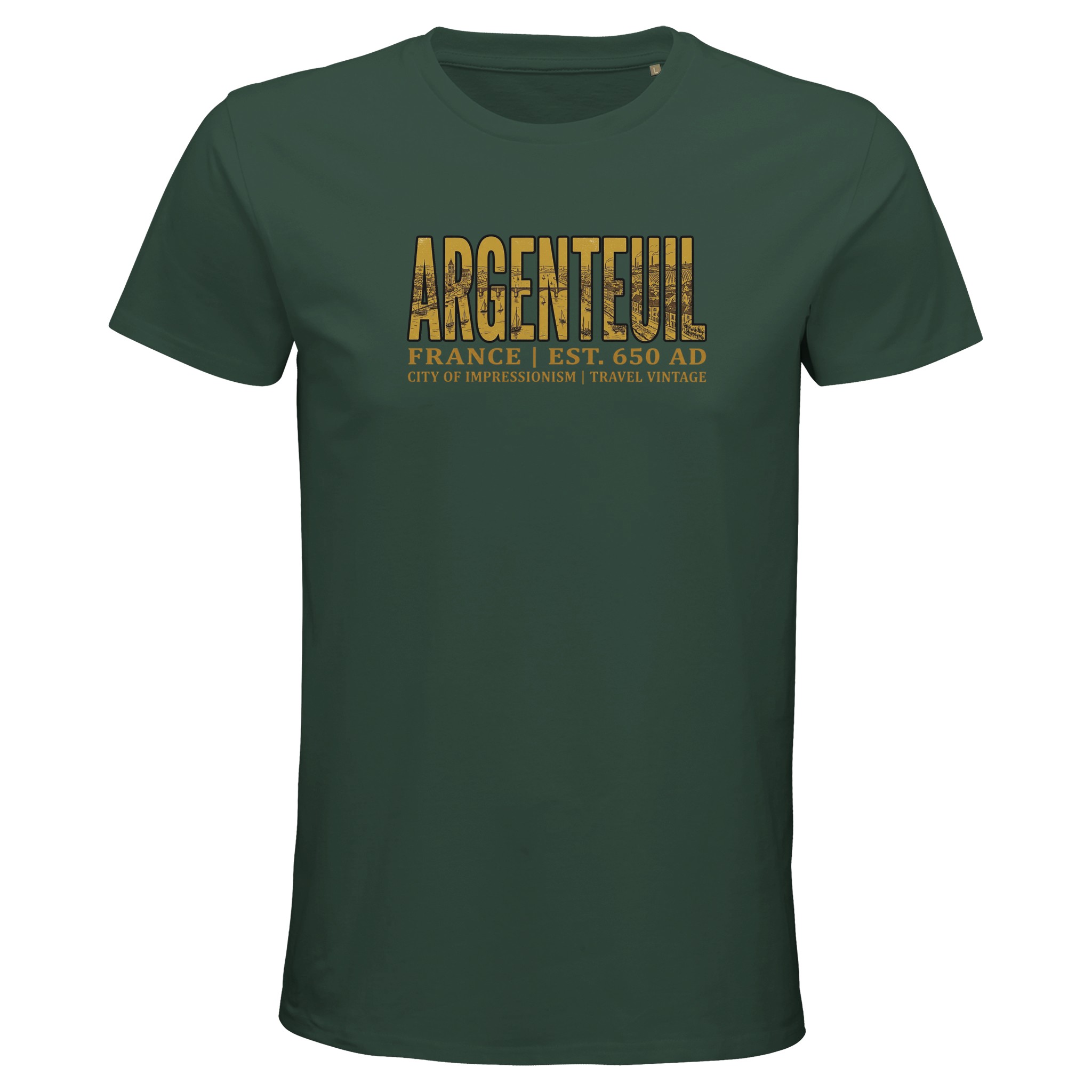 T-shirt Argenteuil homme bio ajusté ville française T-shirt Argenteuil homme bio ajusté ville française