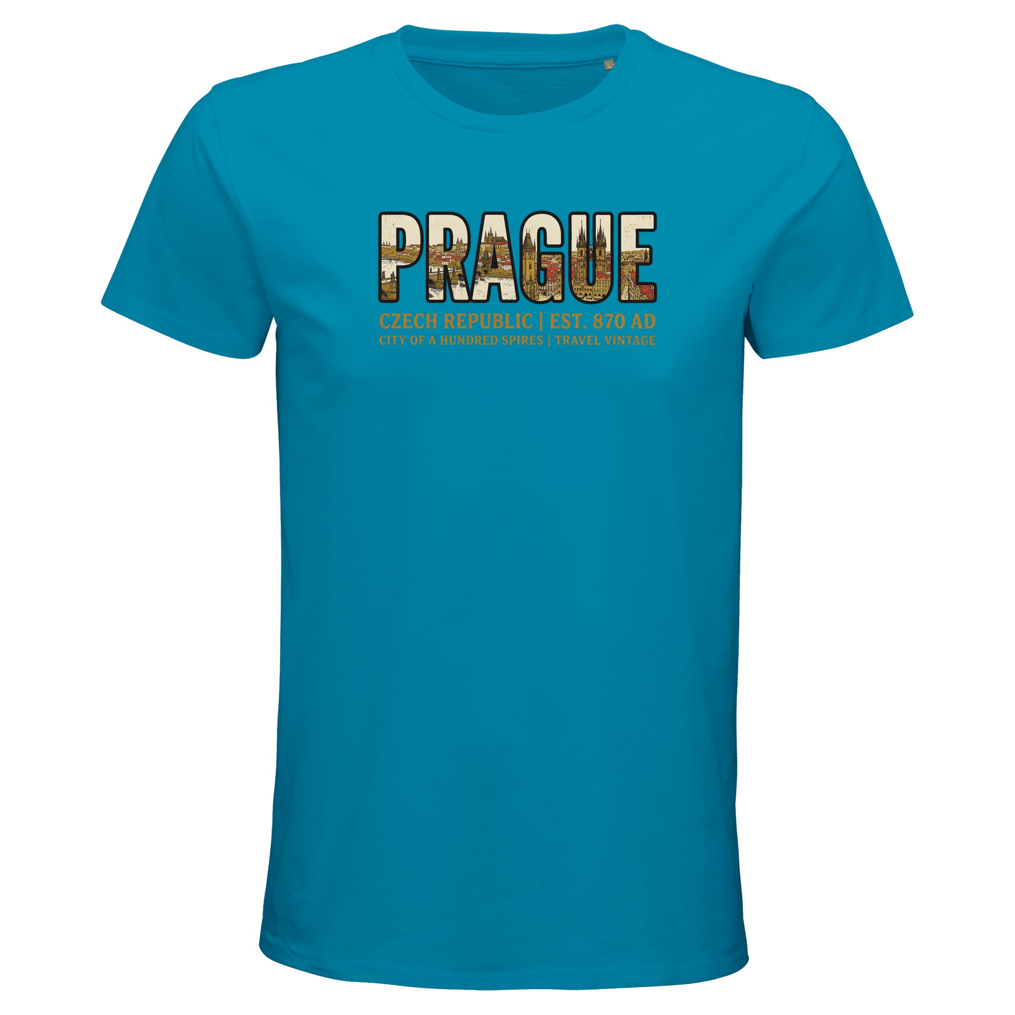 T-shirt Prague homme bio ajusté T-shirt Prague homme bio ajusté, coloris Aqua