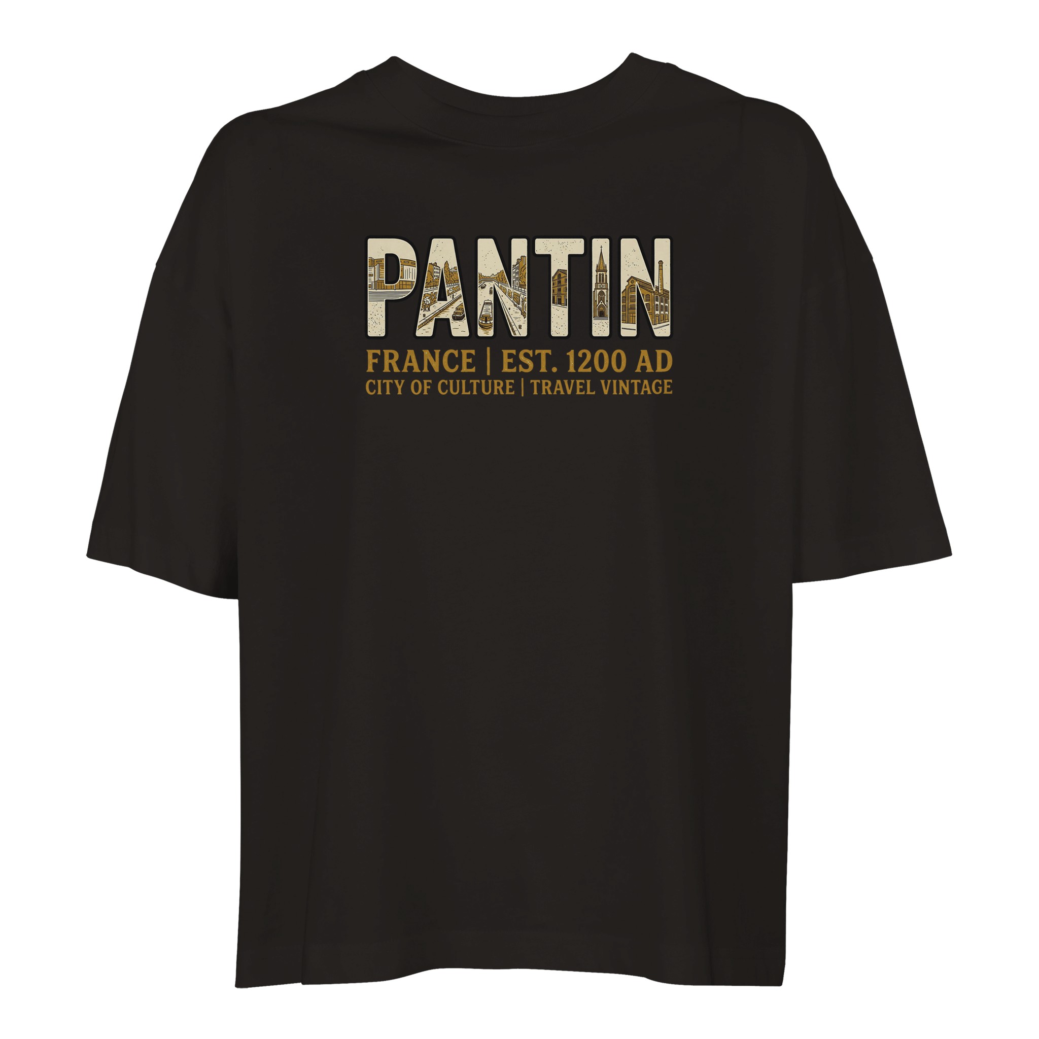 T-shirt Pantin femme ample coton bio ville tendance T-shirt Pantin femme ample coton bio ville tendance