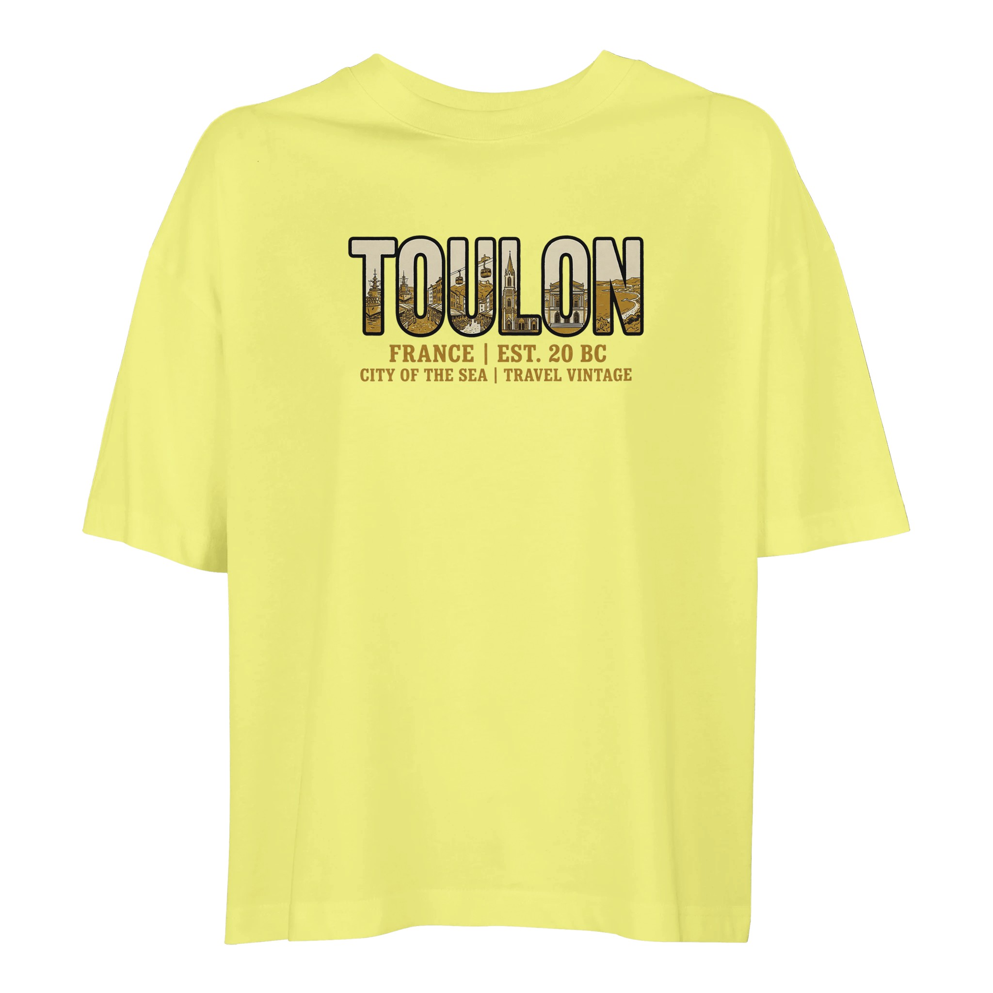 T-shirt Toulon femme ample coton bio ville T-shirt Toulon femme ample coton bio ville