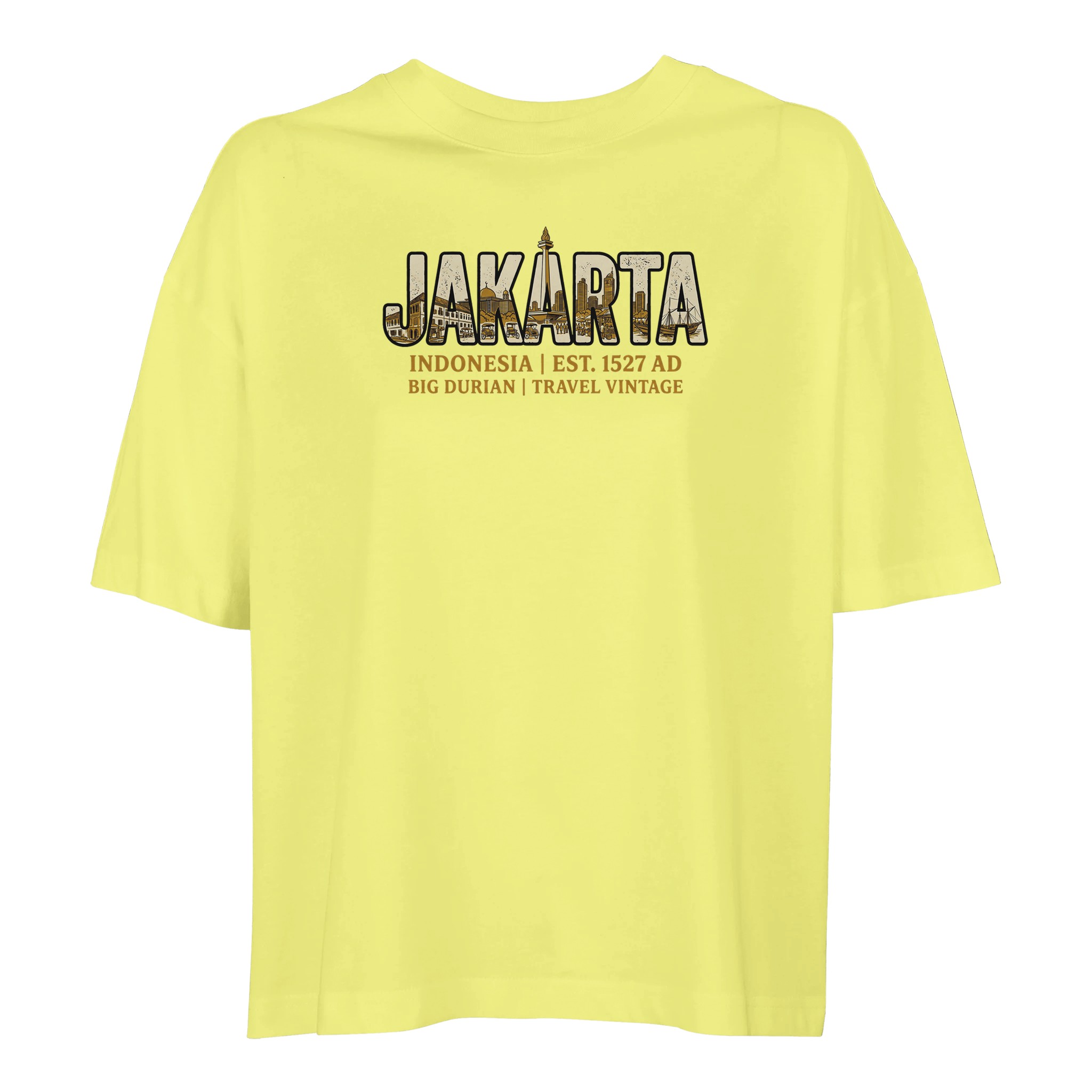 T-shirt Jakarta femme ample coton bio conversion T-shirt Jakarta femme ample coton bio conversion, coloris Jaune clair