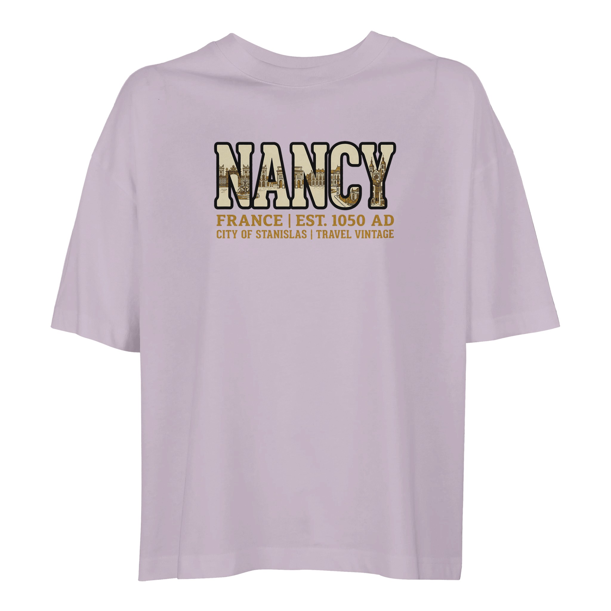 T-shirt Nancy femme ample coton bio ville française T-shirt Nancy femme ample coton bio ville française