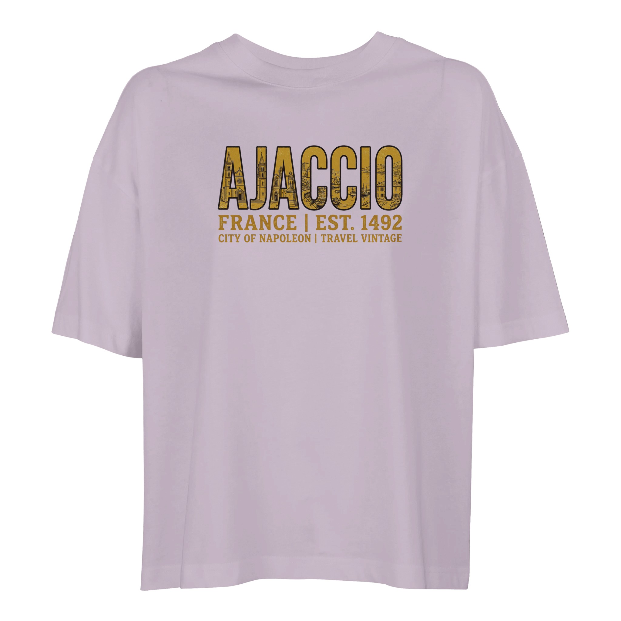 T-shirt Ajaccio femme ample coton bio ville T-shirt Ajaccio femme ample coton bio ville