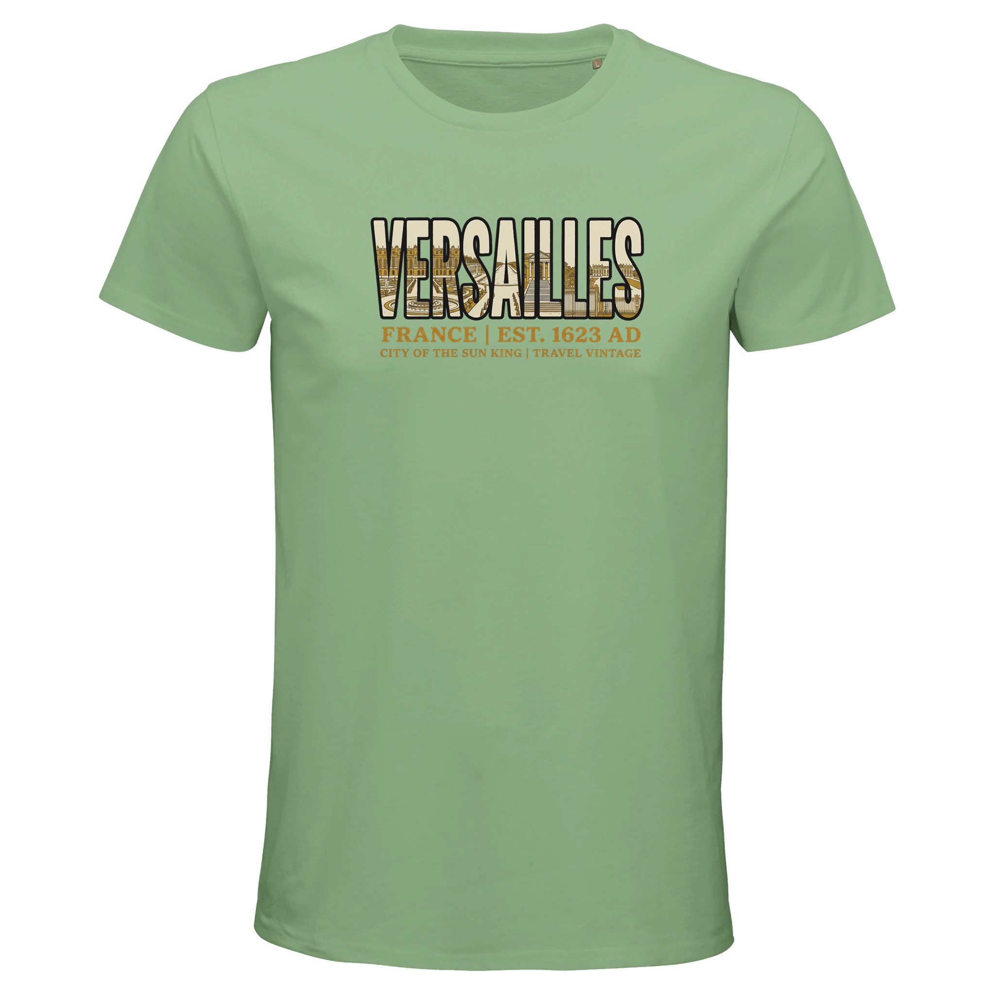 T-shirt Versailles homme bio ajusté ville iconique T-shirt Versailles homme bio ajusté ville iconique