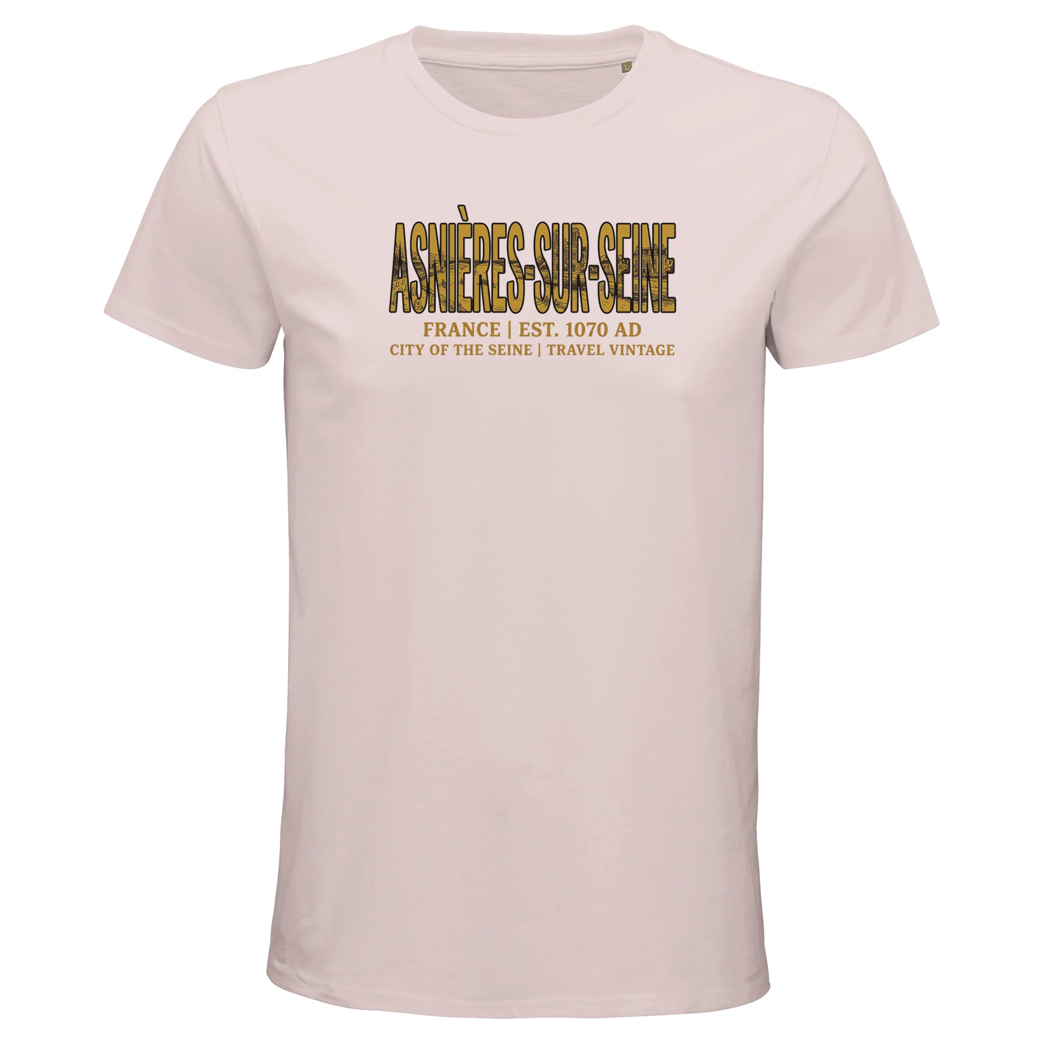 T-shirt Asnières-sur-Seine homme bio ajusté T-shirt Asnières-sur-Seine homme bio ajusté