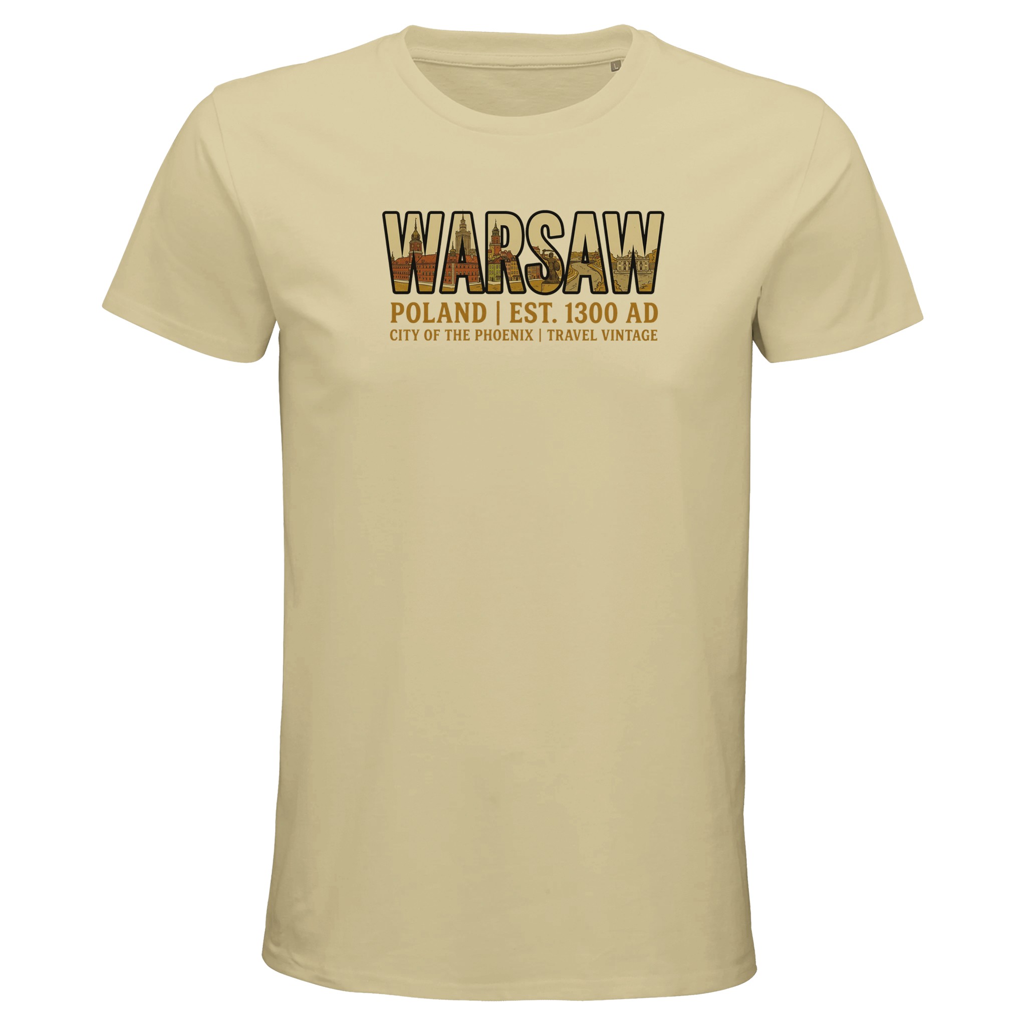 T-shirt Varsovie homme bio ajusté coton naturel T-shirt Varsovie homme bio ajusté coton naturel, coloris Natural