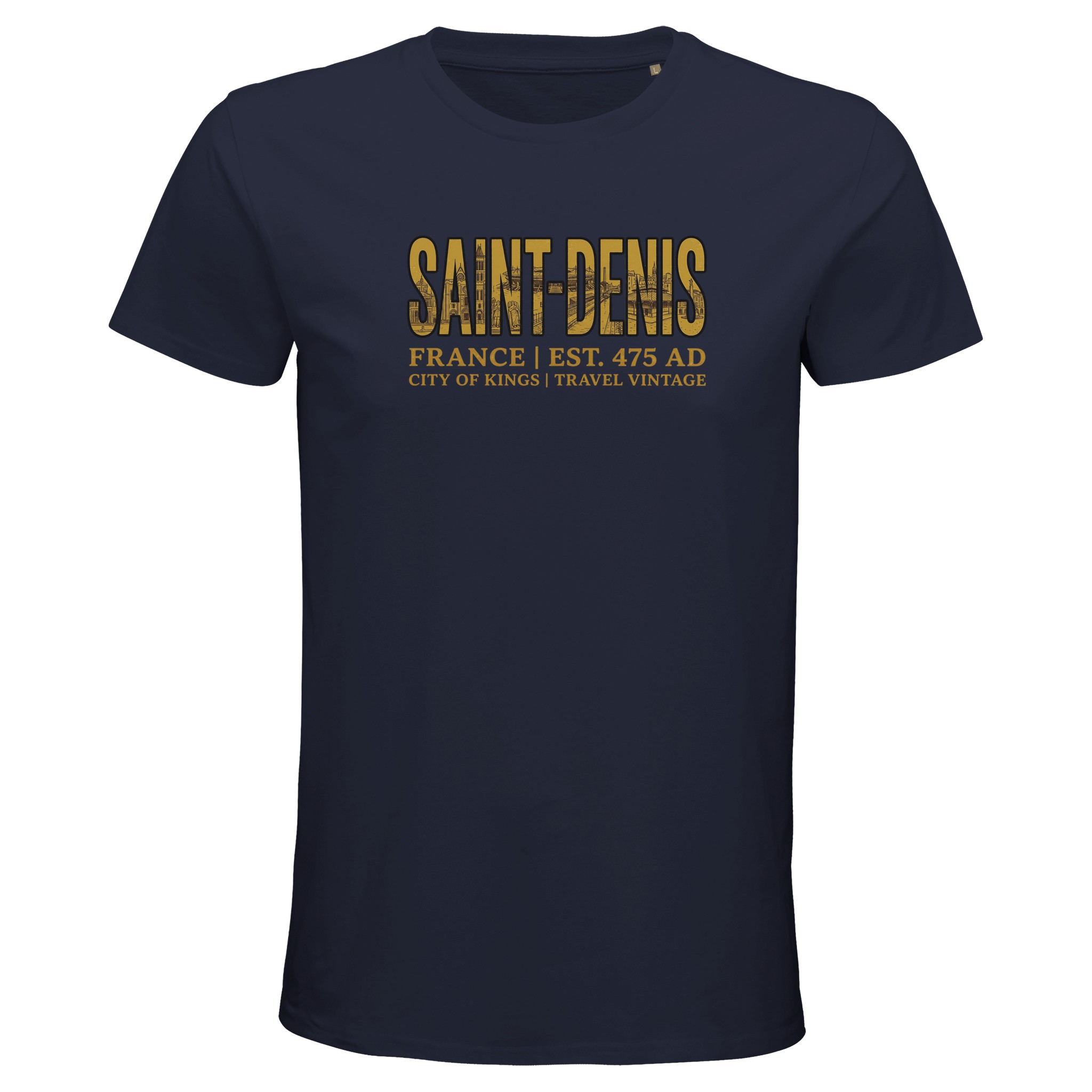 T-shirt Saint-Denis homme bio ajusté ville T-shirt Saint-Denis homme bio ajusté ville