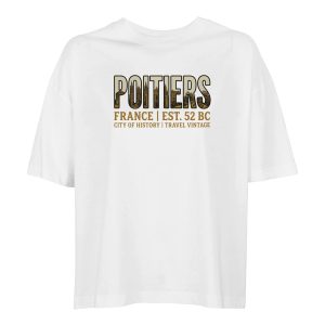 T-shirt Poitiers femme ample coton bio ville française T-shirt Poitiers femme ample coton bio ville française