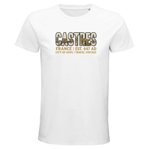 T-shirt Castres homme bio ajusté ville française T-shirt Castres homme bio ajusté ville française