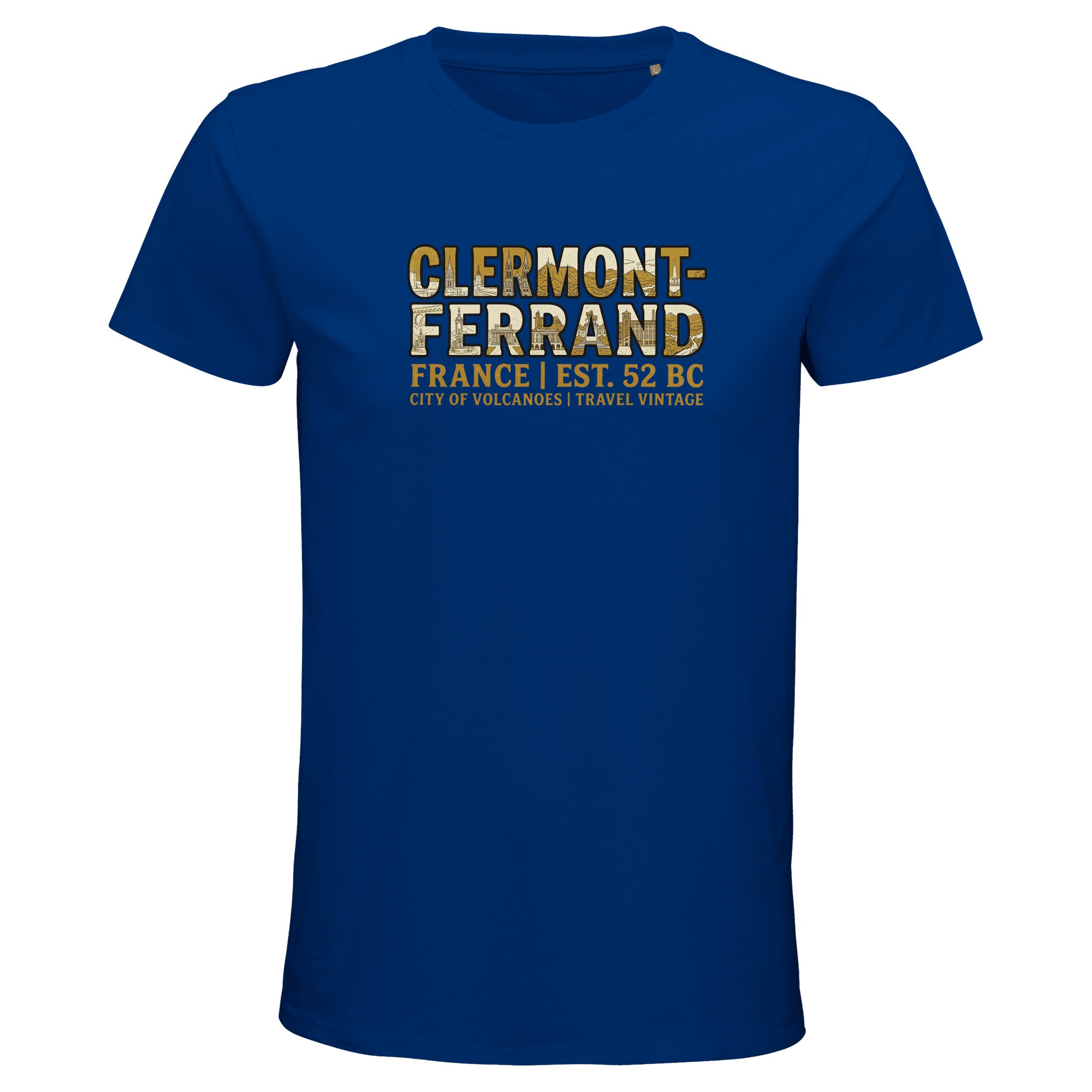 T-shirt Clermont-Ferrand homme bio ajusté ville T-shirt Clermont-Ferrand homme bio ajusté ville
