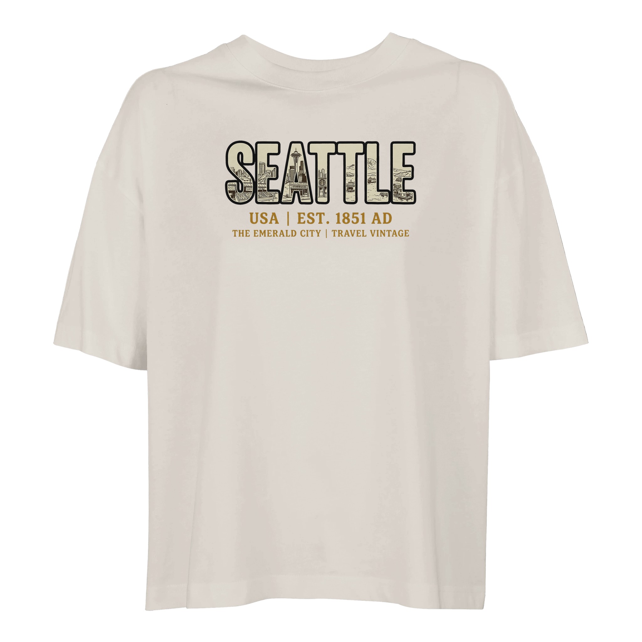 T-shirt Seattle femme ample coton bio conversion T-shirt Seattle femme ample coton bio conversion