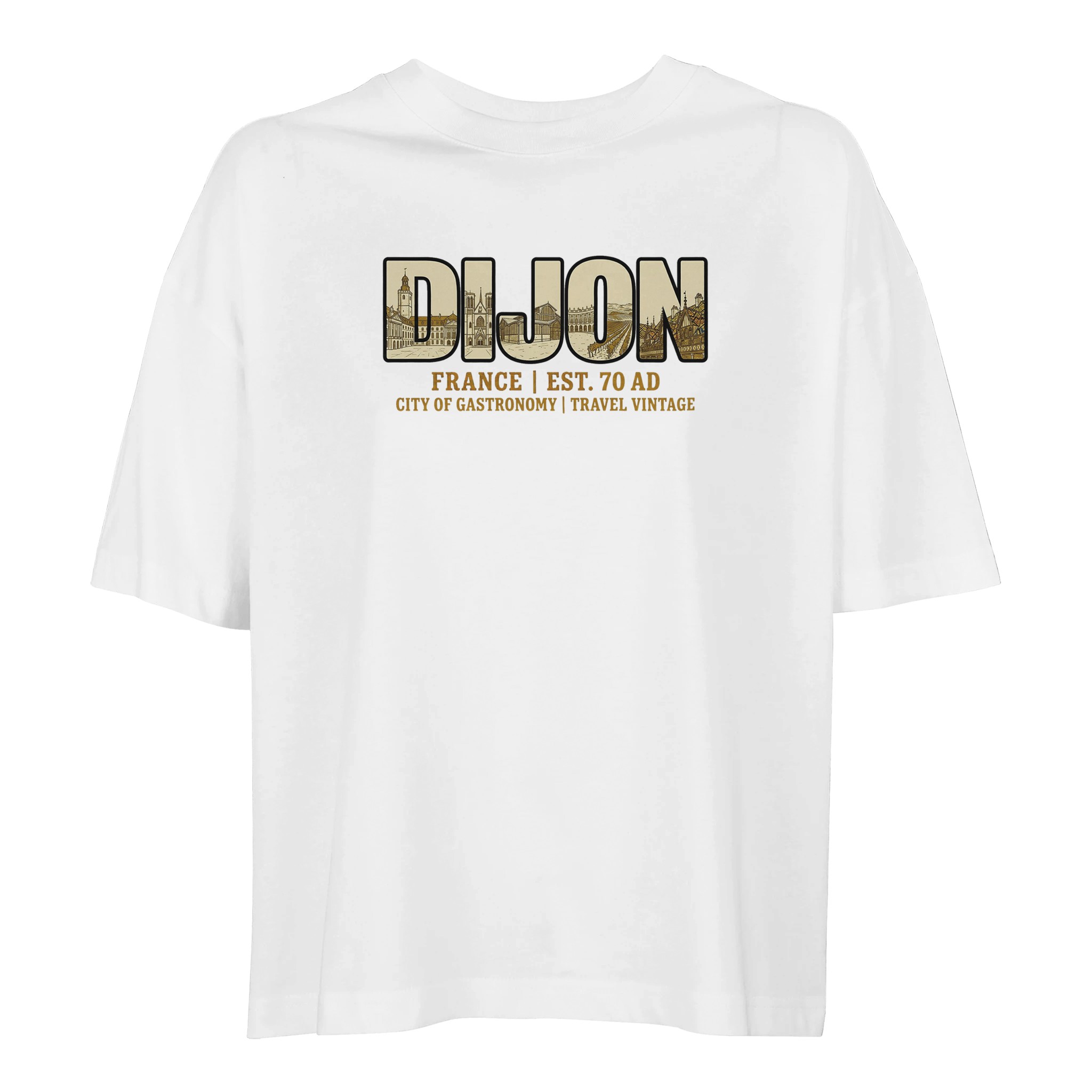 T-shirt Dijon femme ample coton bio ville tendance T-shirt Dijon femme ample coton bio ville tendance