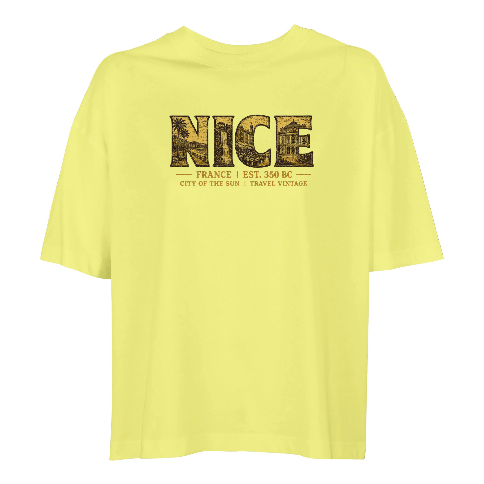 T-shirt Nice femme ample coton bio ville soleil T-shirt Nice femme ample coton bio ville soleil