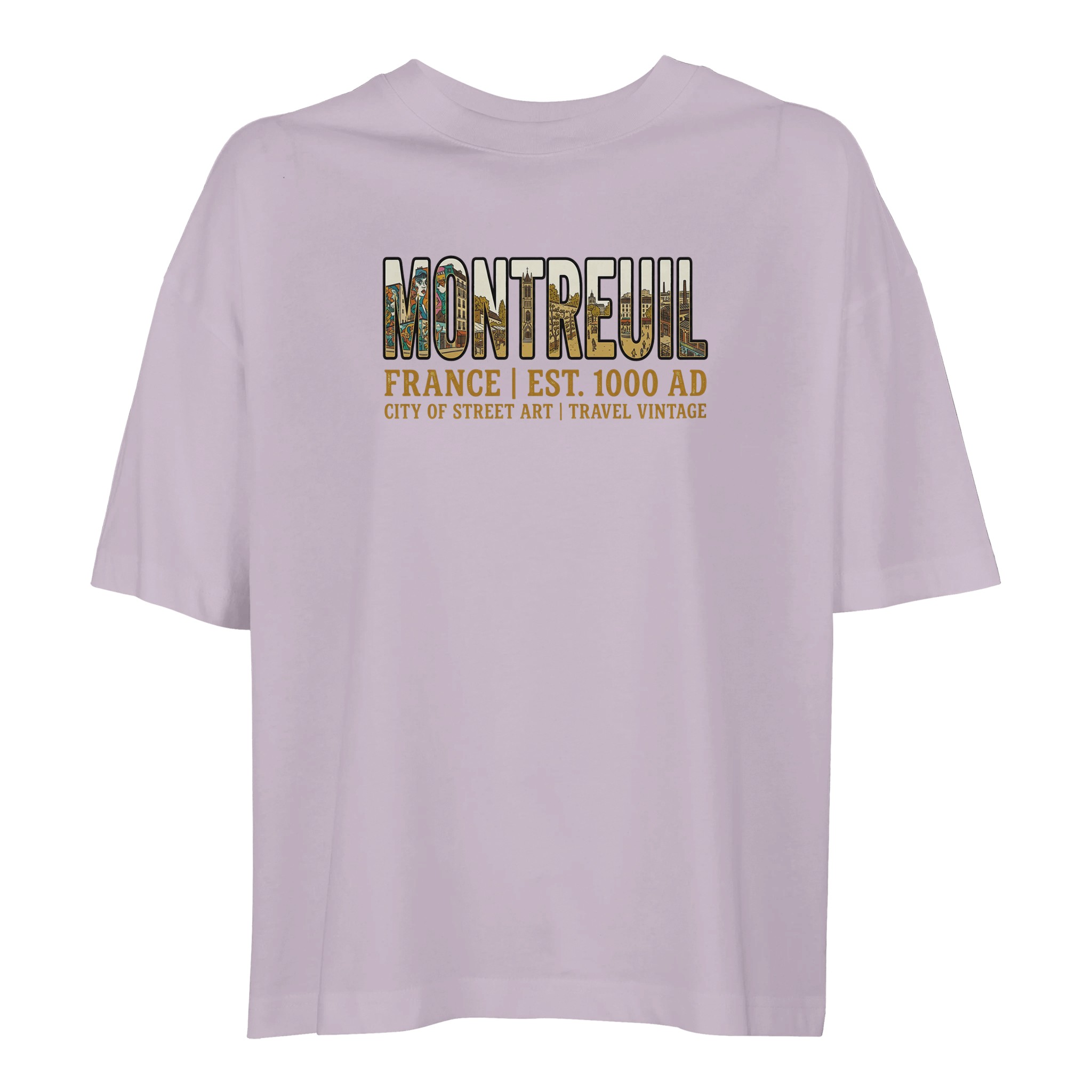 T-shirt Montreuil femme ample coton bio ville street art T-shirt Montreuil femme ample coton bio ville street art