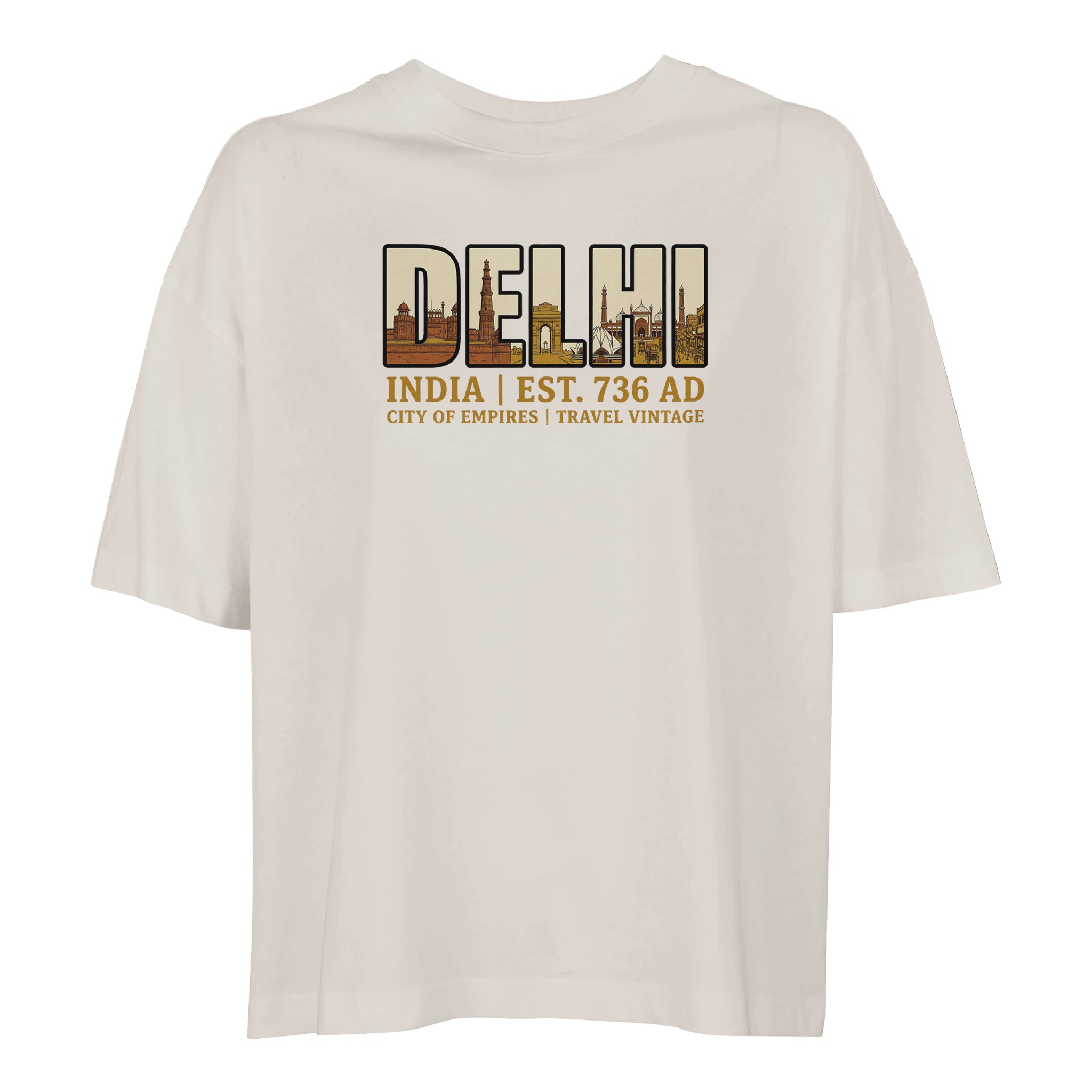 T-shirt Delhi femme ample coton bio conversion T-shirt Delhi femme ample coton bio conversion, coloris Off White
