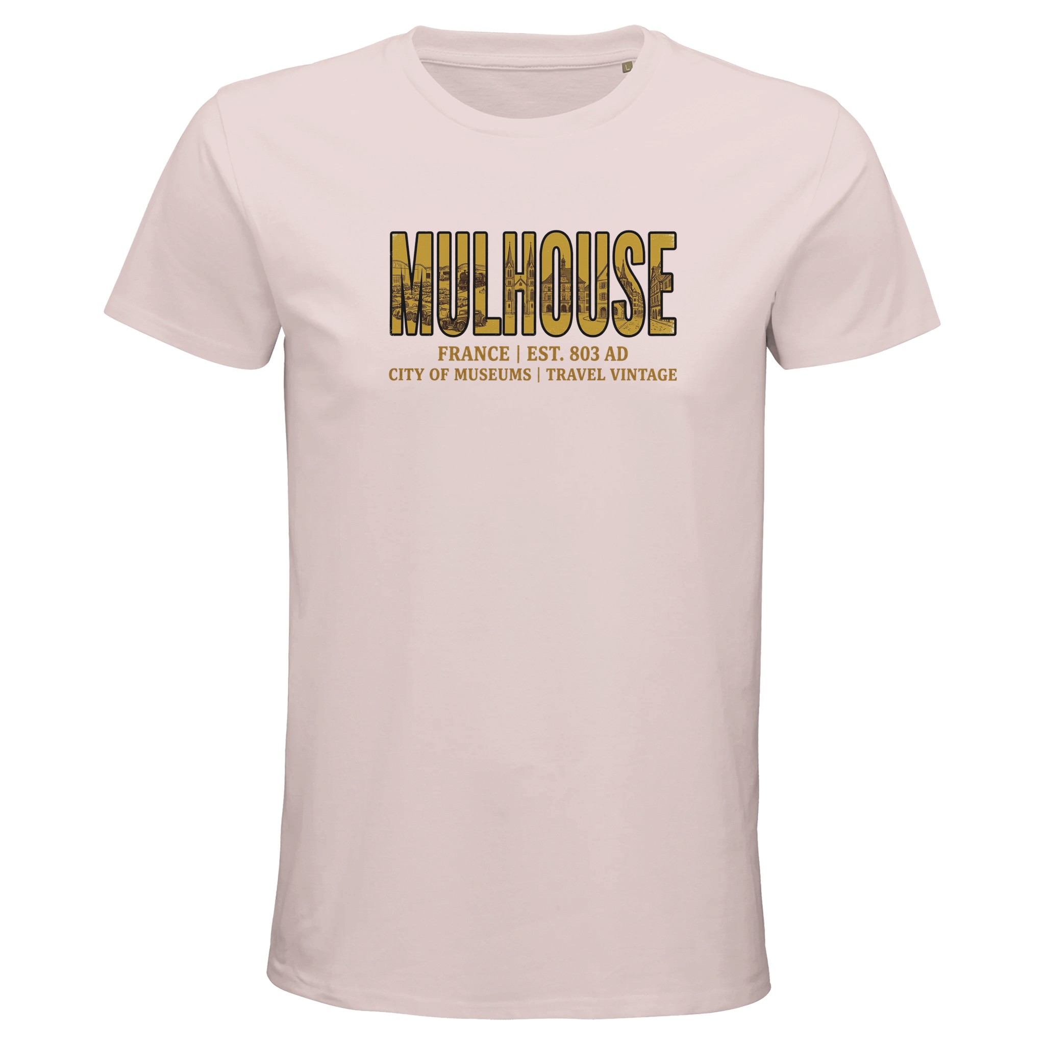 T-shirt Mulhouse homme bio ajusté ville française T-shirt Mulhouse homme bio ajusté ville française