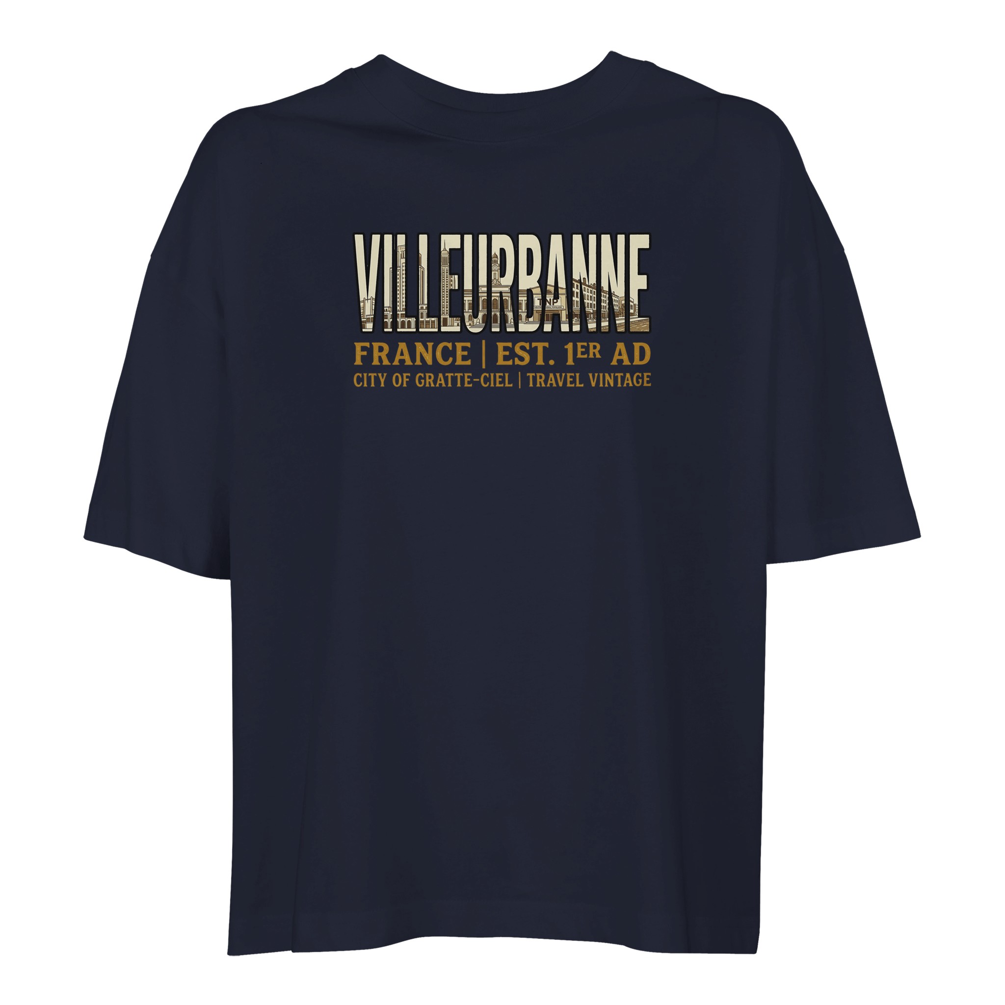T-shirt Villeurbanne femme ample coton bio T-shirt Villeurbanne femme ample coton bio
