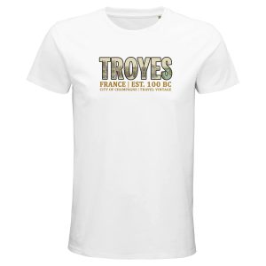 T-shirt Troyes homme bio ajusté ville champagne T-shirt Troyes homme bio ajusté ville champagne