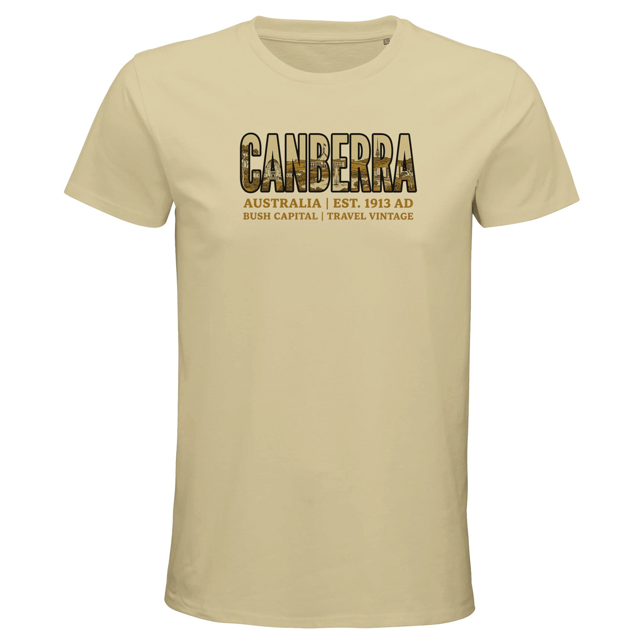 T-shirt Canberra homme bio ajusté T-shirt Canberra homme bio ajusté, coloris Natural
